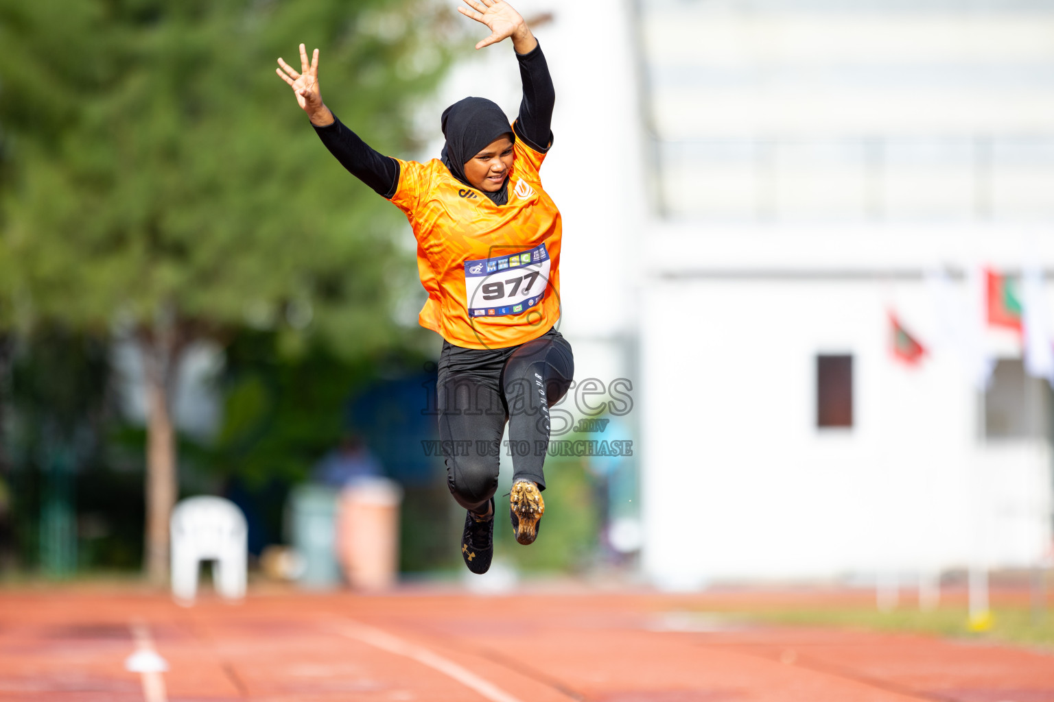 Day 1 of MWSC Interschool Athletics Championships 2024 held in Hulhumale Running Track, Hulhumale, Maldives on Saturday, 9th November 2024. 
Photos by: Ismail Thoriq / images.mv