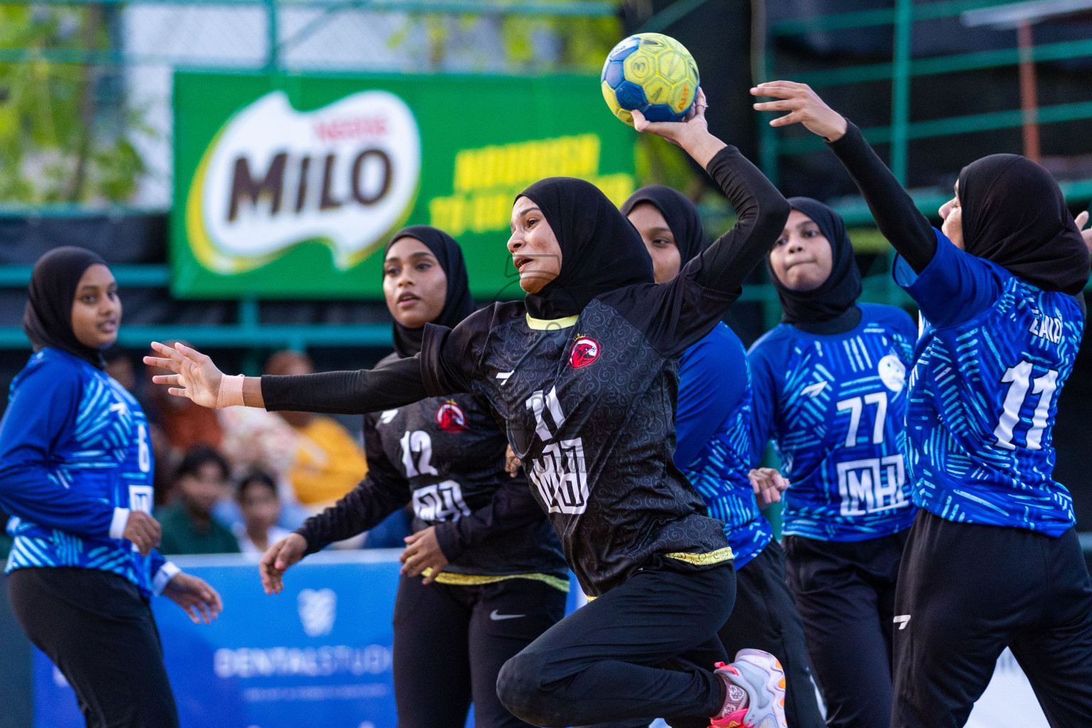 Day 7 of 10th National Handball Tournament 2023, held in Handball ground, Male', Maldives on Sunday, 4th December 2023 Photos: Nausham Waheed/ Images.mv