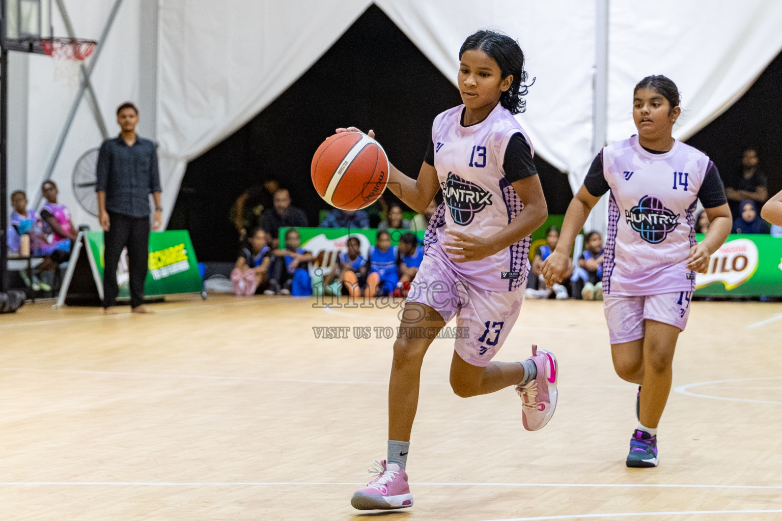 Day 3 of Milo 5 x 5 Junior Challenge 2025 - Basketball tournament held in Basketball Training Center, Male', Maldives on Saturday, 11th October 2025. 
Photos by:  Hassan Simah / Images.mv