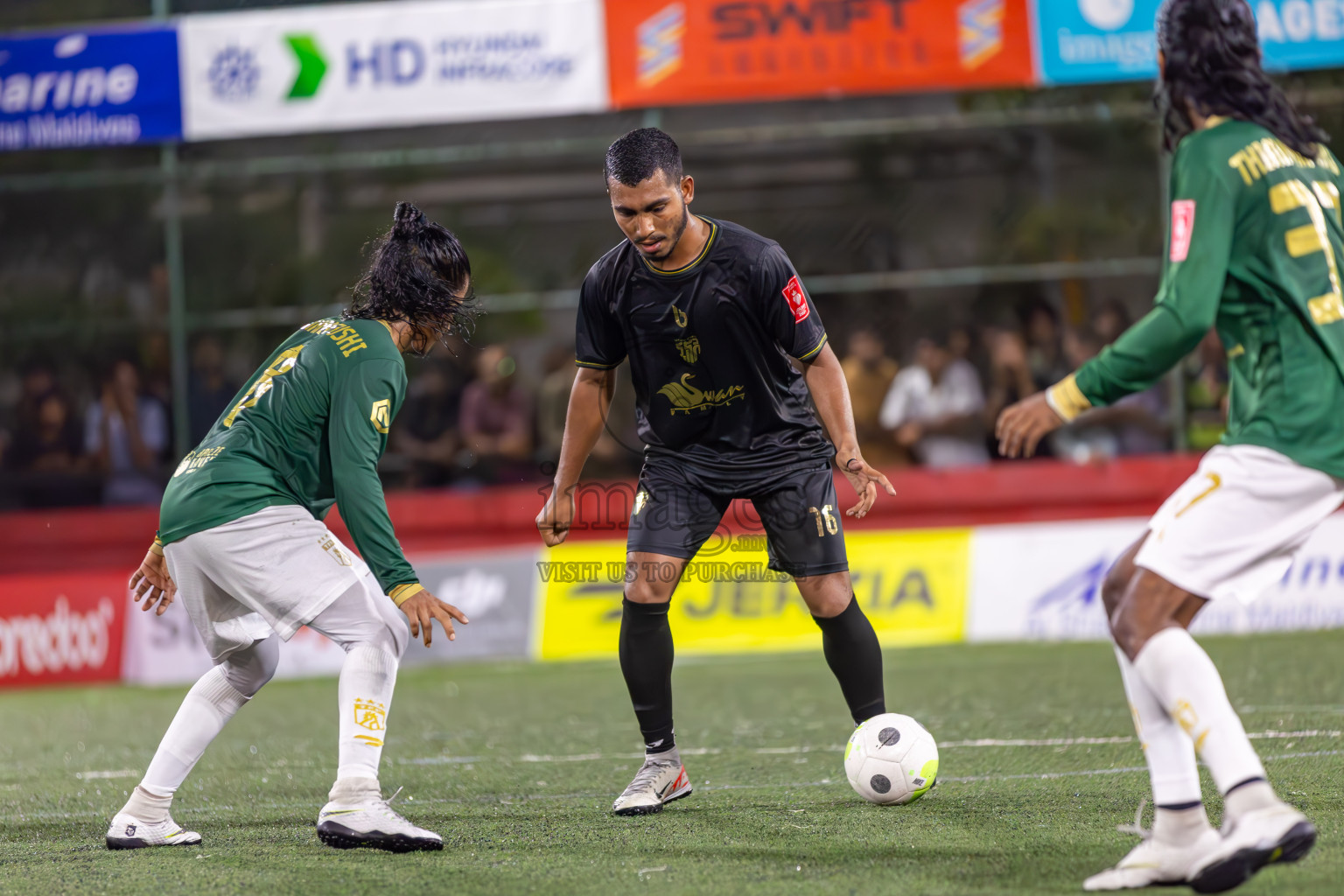 Th Thimarafushi vs HA Utheemu in Round of 16 on Day 40 of Golden Futsal Challenge 2024 which was held on Tuesday, 27th February 2024, in Hulhumale', Maldives Photos: Ismail Thoriq / images.mv