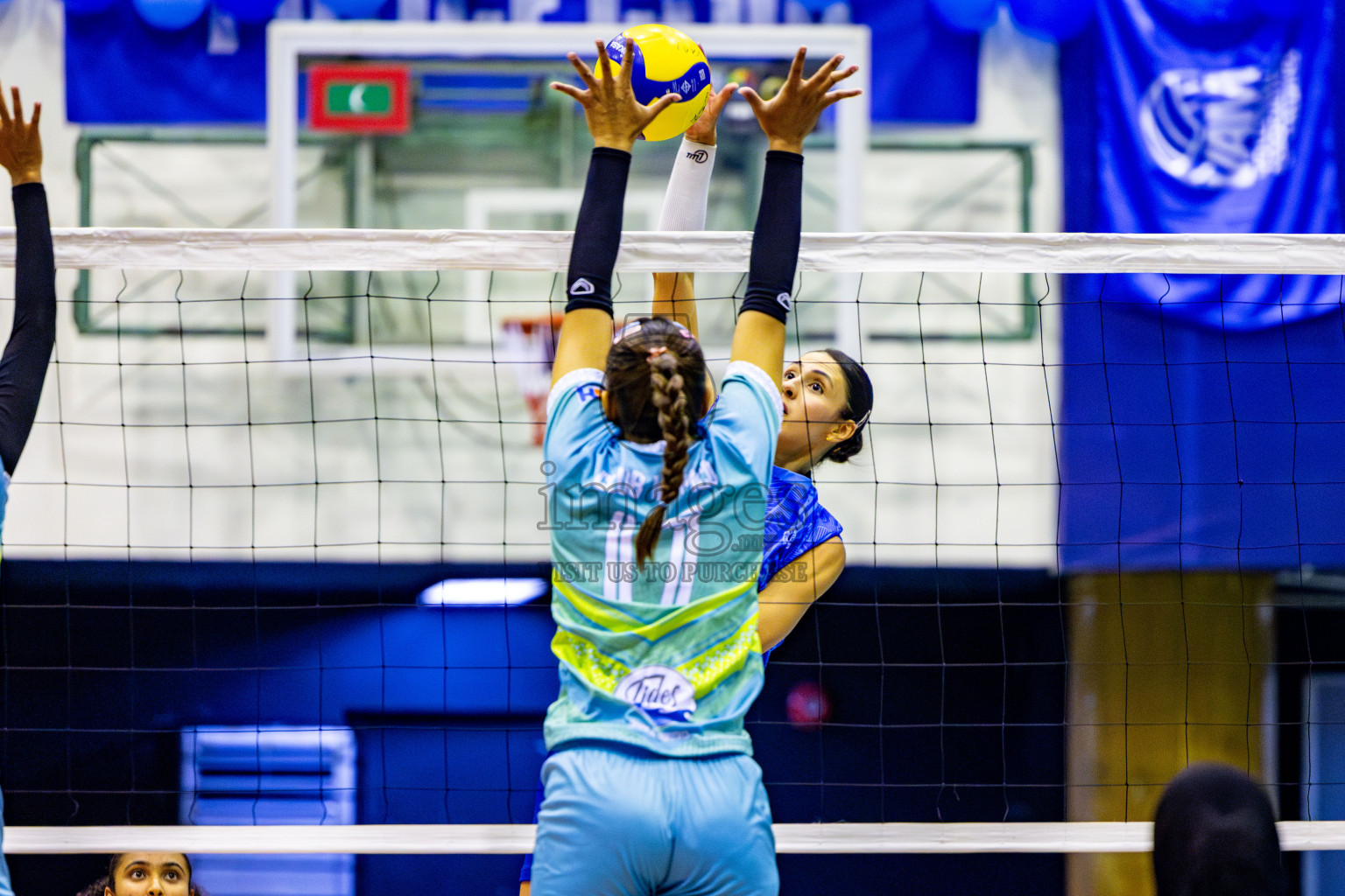 Police Club vs Club Wamco in the Final of Women's Division of National Volleyball Championship 2025 held in Male', Maldives on Sunday, 4th May 2025 at Social Center Indoor Hall Photos By: Nausham Waheed / images.mv