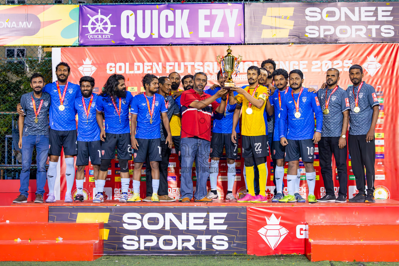 AA Mathiveri vs ADh Mahibadhoo in Zone 4 Final on Day 38 of Golden Futsal Challenge 2025 was held on Wednesday, 12th February 2025 in Hulhumale', Maldives. Photos: Ismail Thoriq / images.mv