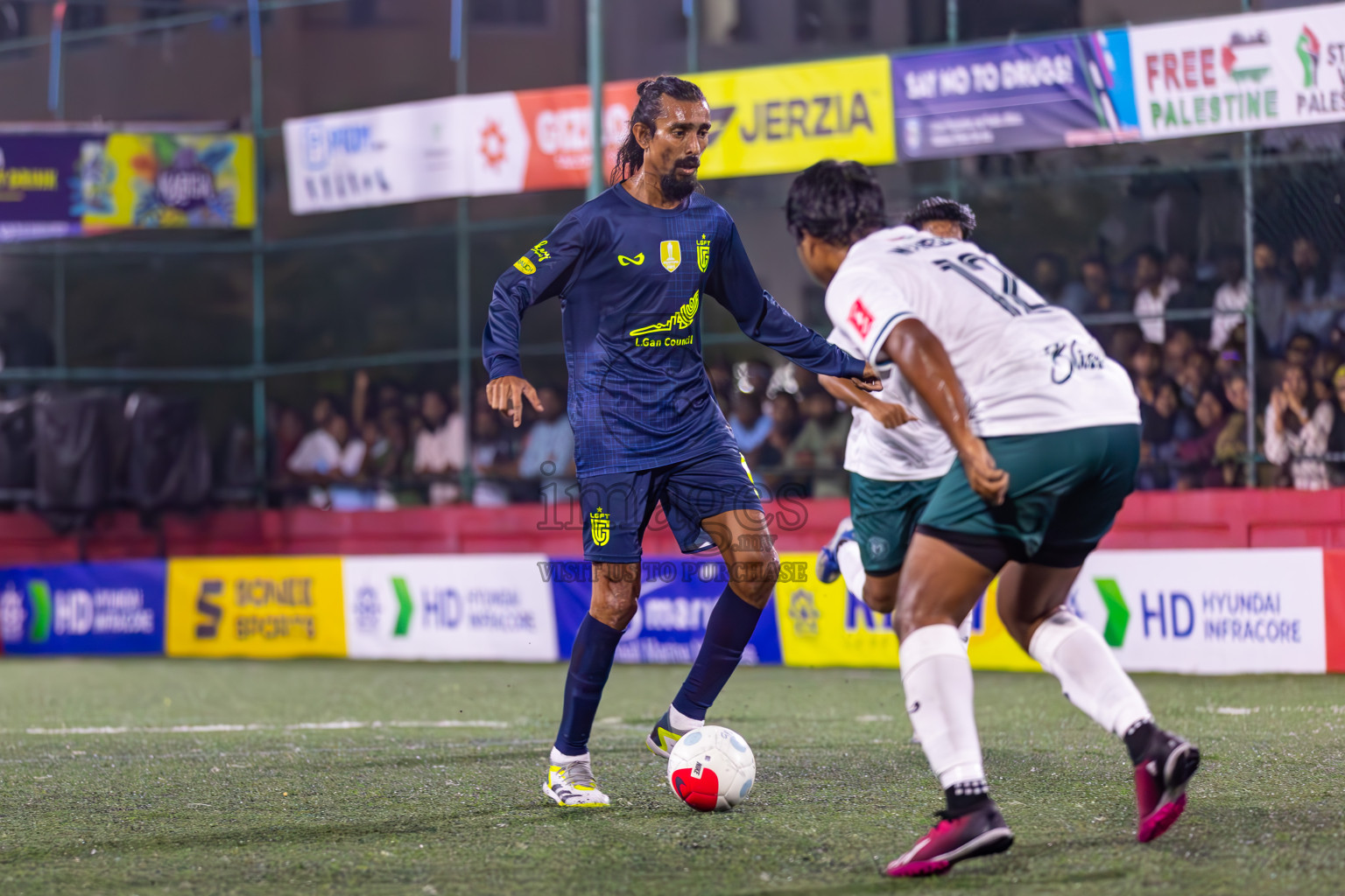 L Maabaidhoo vs L Gan in Day 16 of Golden Futsal Challenge 2024 was held on Tuesday, 30th January 2024, in Hulhumale', Maldives Photos: Ismail Thoriq / images.mv