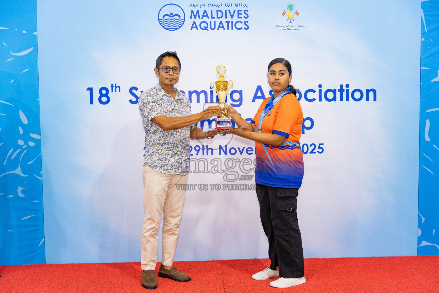 18th Swimming Association Championship 2025, Closing Ceremony was held on Saturday, 29th November 2025 at Swimming Track Hulhumale', Maldives. Photos: Areef Adam / images.mv
