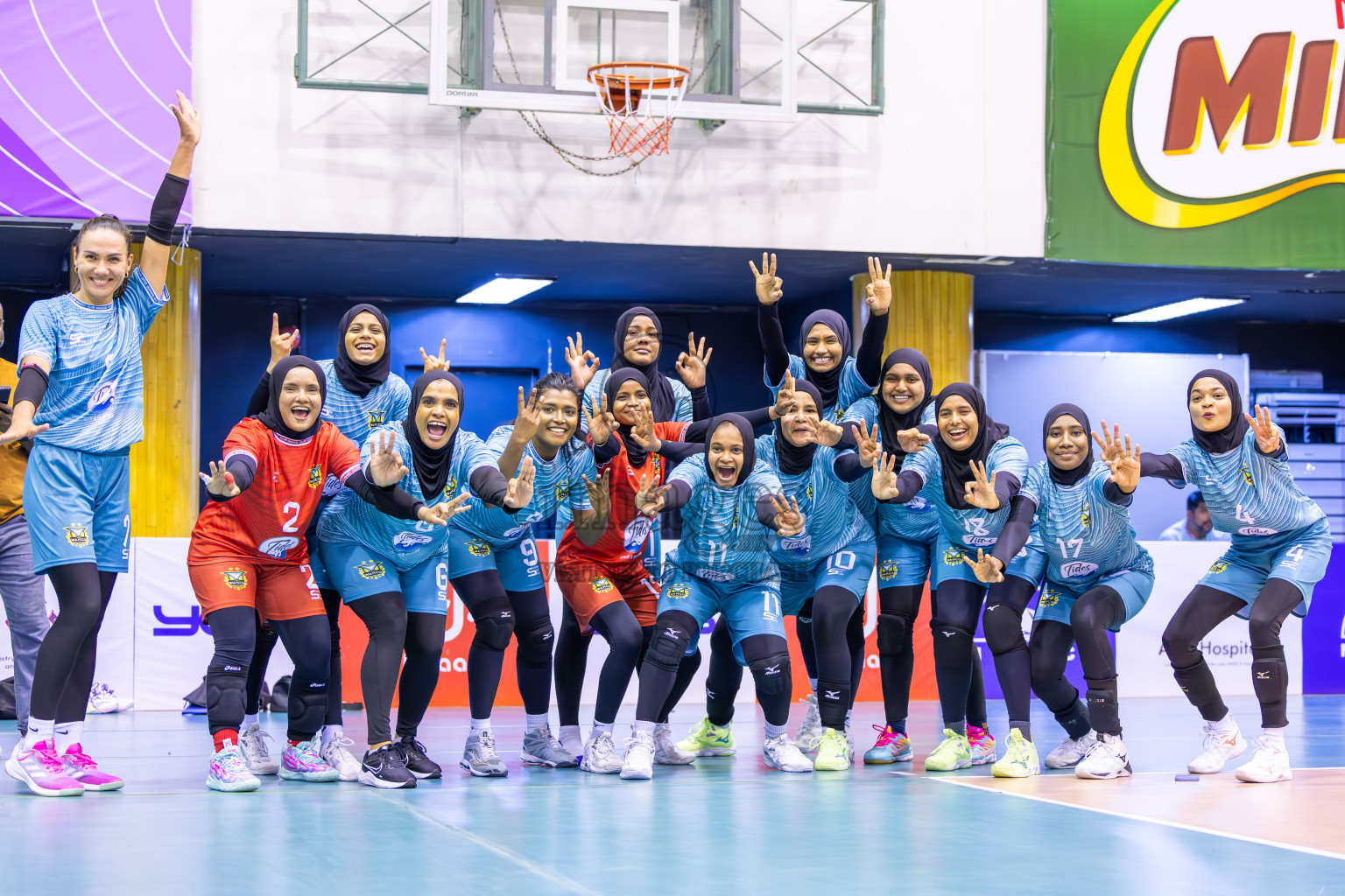 Club WAMCO vs Police Club in the final of National Volleyball Championship 2024 (women's division) was held in Social Center Indoor Hall on Thursday, 24th October 2024. 
Photos: Ismail Thoriq / images.mv