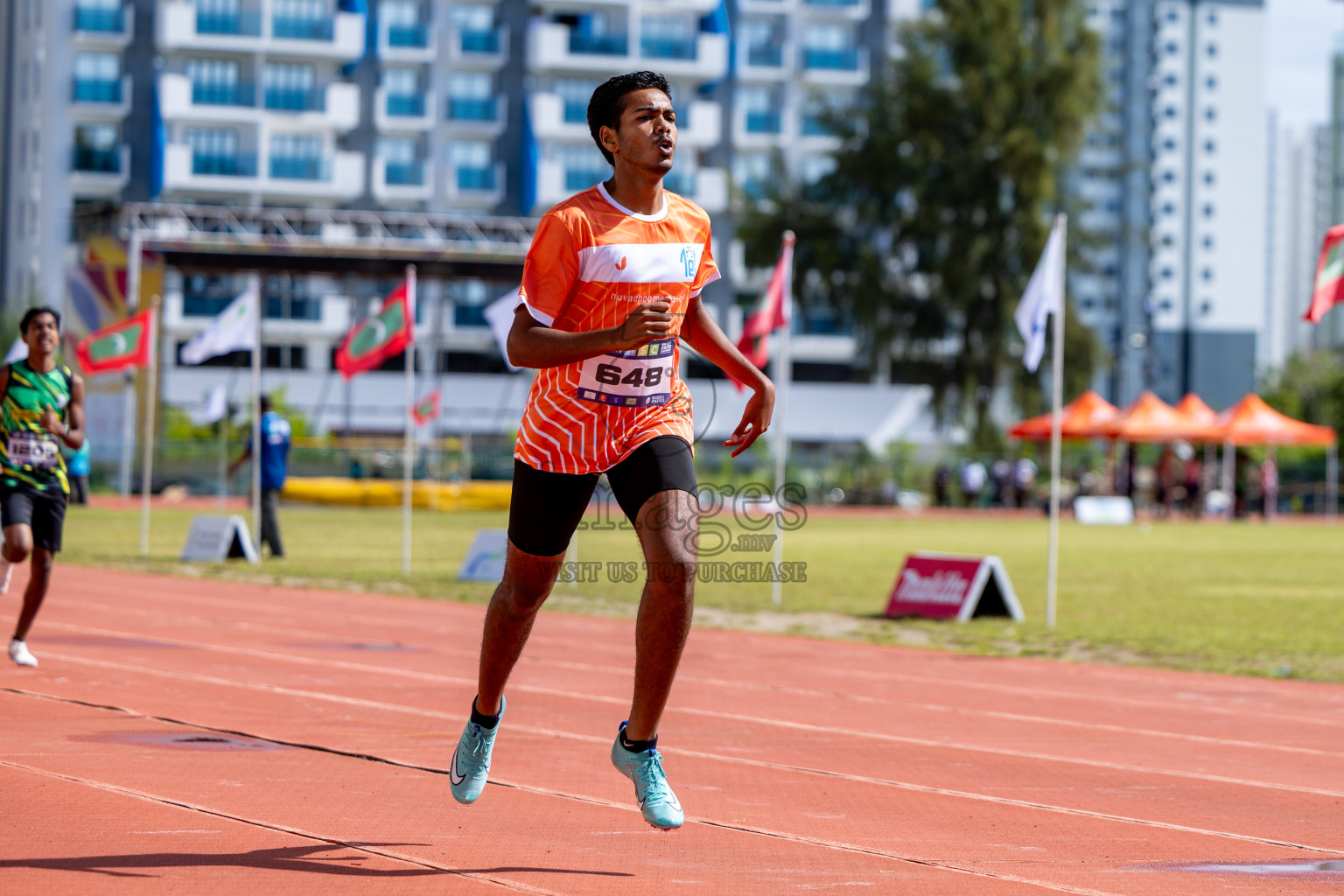 Day 2 of MWSC Interschool Athletics Championships 2024 held in Hulhumale Running Track, Hulhumale, Maldives on Sunday, 10th November 2024. 
Photos by:  Hassan Simah / Images.mv