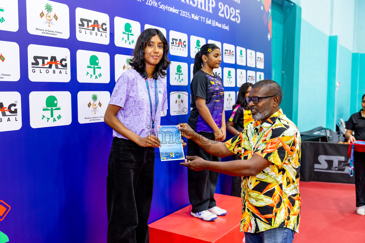 Finals of 30th Table Tennis Association Championship 2025 was held on Saturday, 20th September 2025 in Male' TT Hall, Male', Maldives. Photos: Nausham Waheed / images.mv