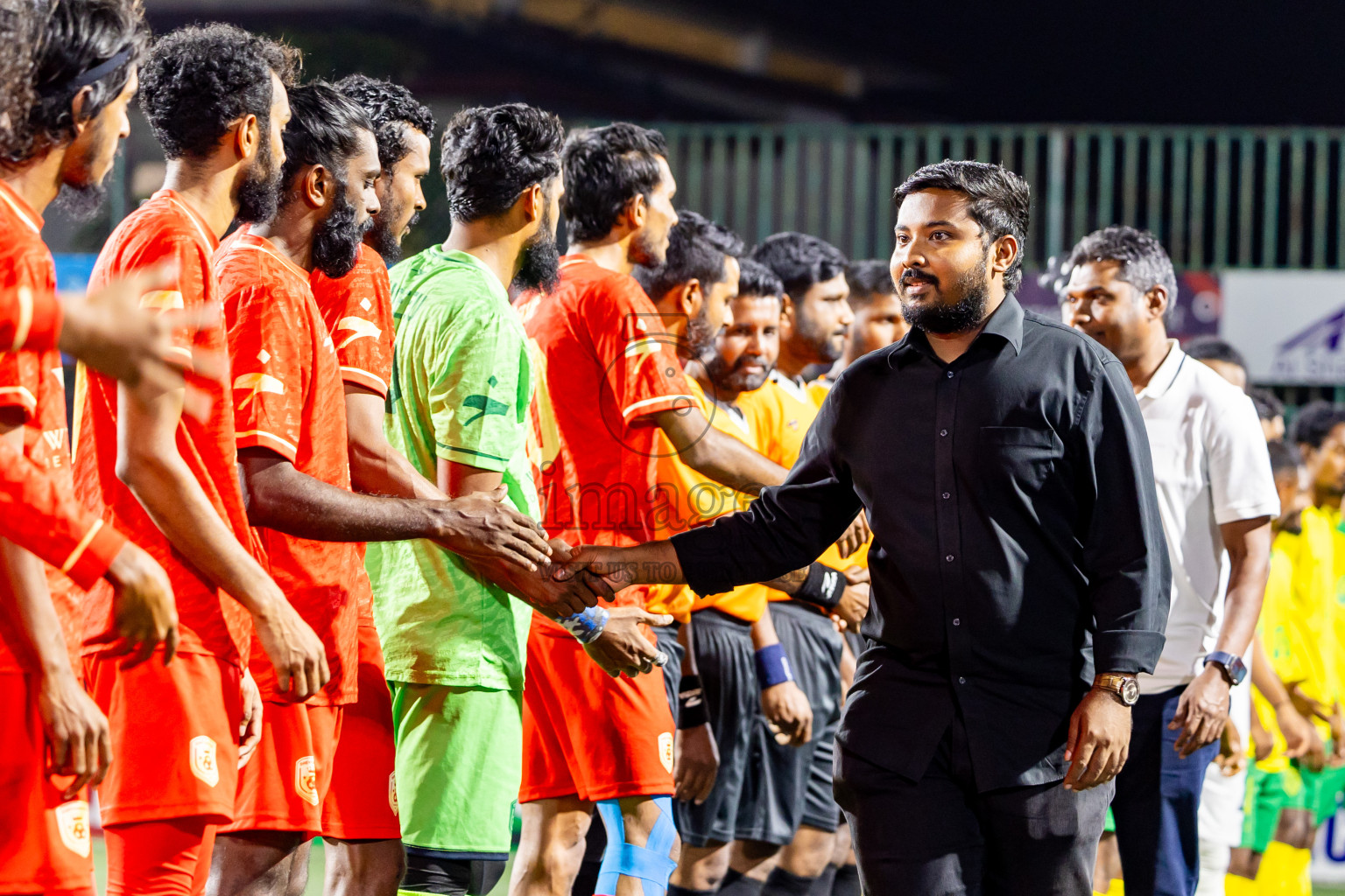 Gdh Vaadhoo vs GA Dhevvadhoo in zone round on Day 32 of Golden Futsal Challenge 2025 was held on Wednesday , 5th February 2025, in Hulhumale', Maldives. Photos: Nausham Waheed / images.mv