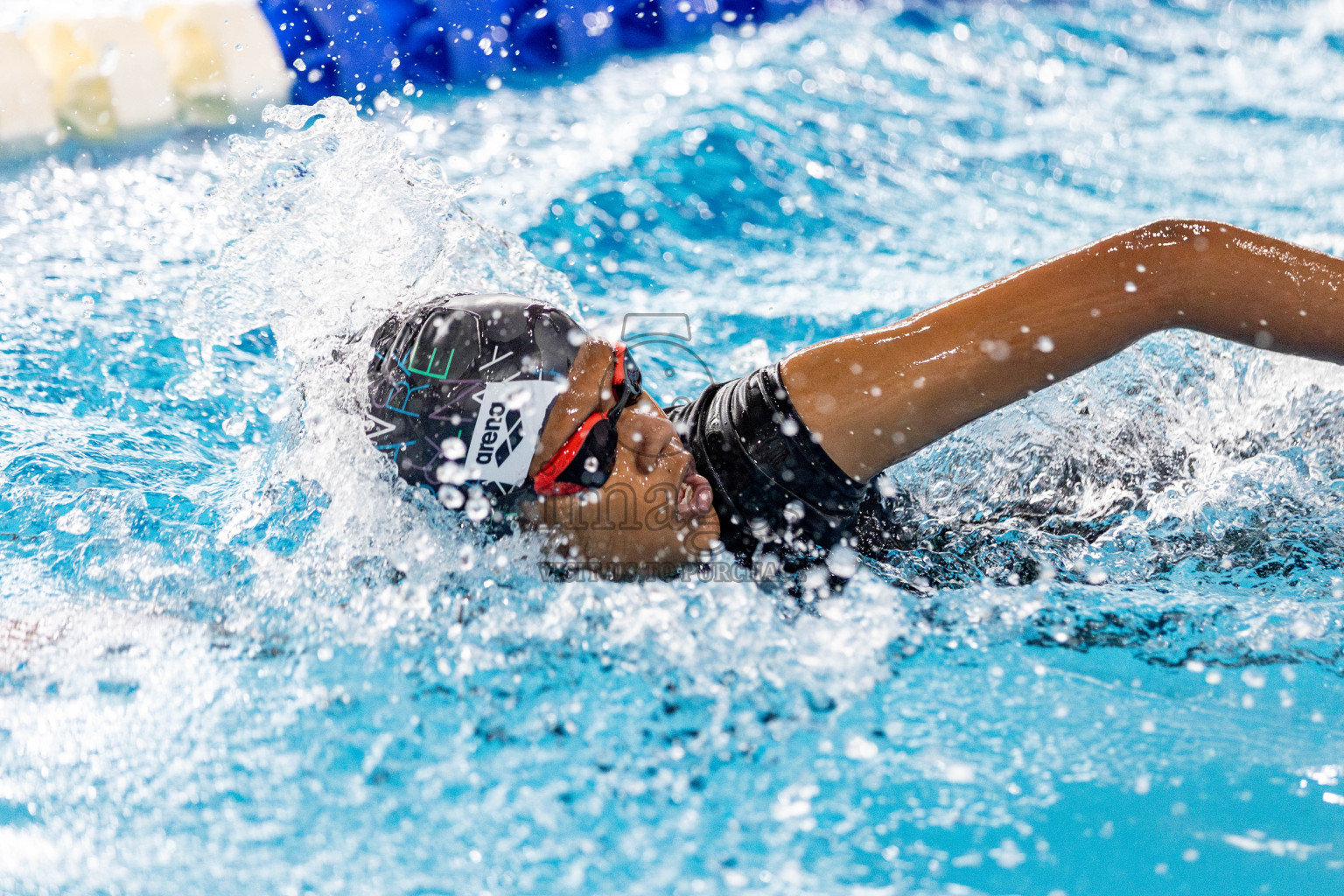 Day 3 of National Swimming Competition 2024 held in Hulhumale', Maldives on Sunday, 15th December 2024. Photos: Hassan Simah / images.mv