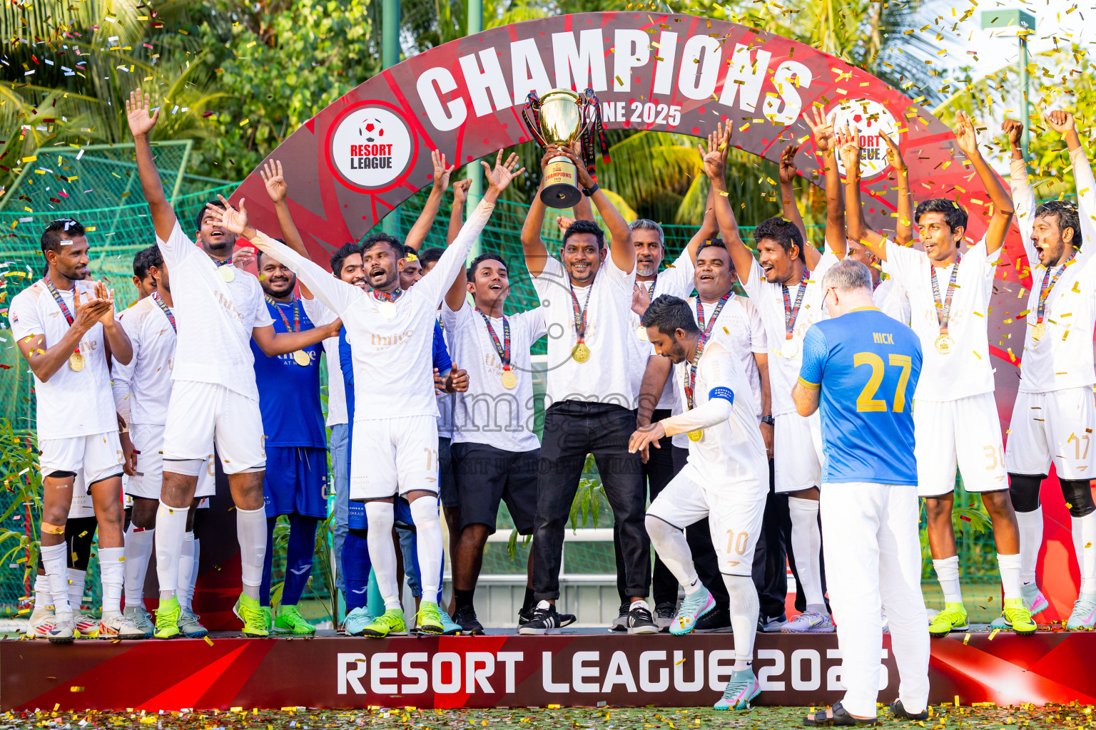 Barcelo vs Conrad in the Final of Resort League 2025 (Ari Zone) was held on Sunday, 28th June 2025 in Conrad Maldives Rangali Island, Alif Dhaalu Atoll, Maldives. Photos: Nausham Waheed / images.mv