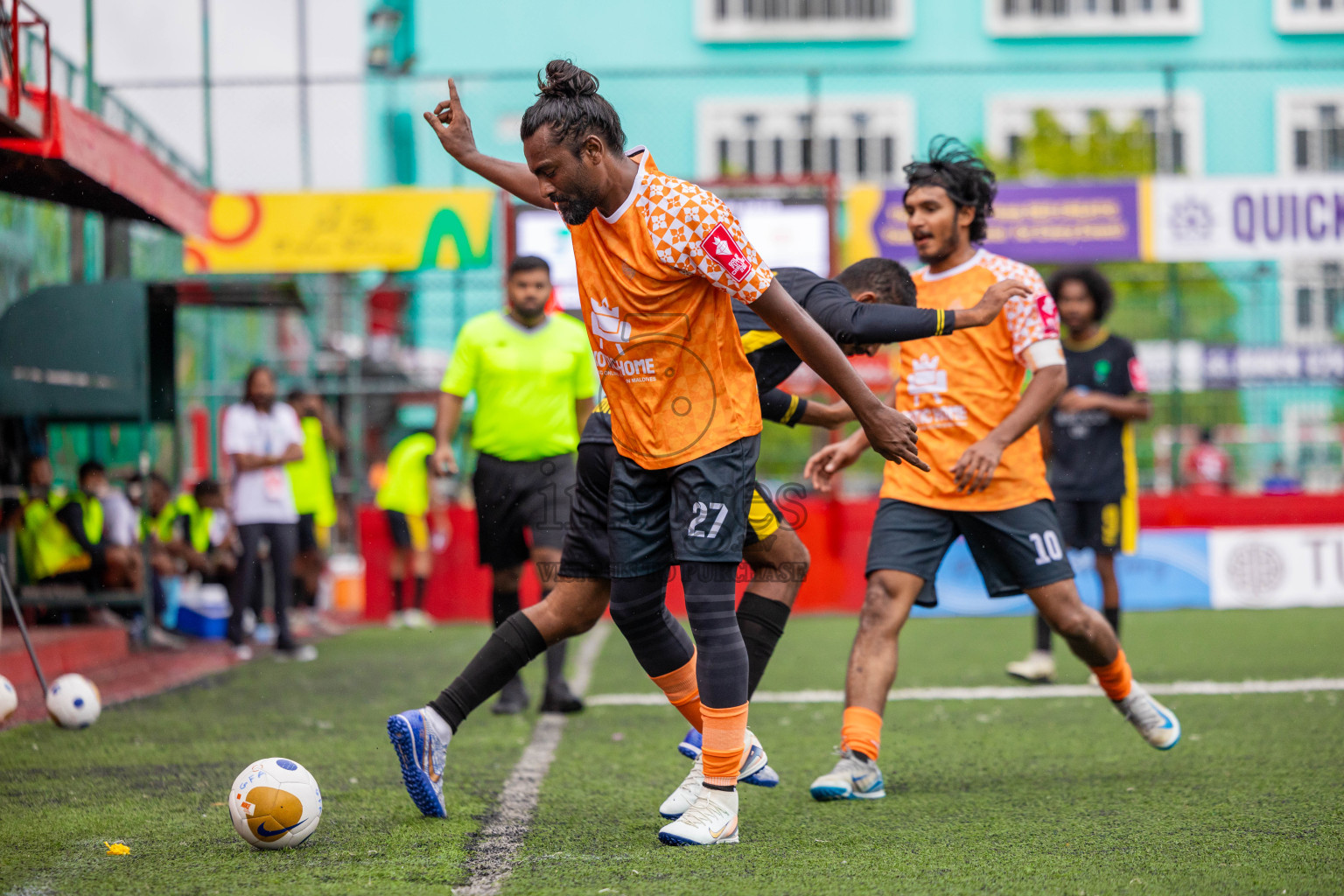 ADh Dhangethi vs ADh Hangnaameedhoo in Day 10 of Golden Futsal Challenge 2025 was held on Tuesday, 14th January 2025, in Hulhumale', Maldives Photos: Shuu Abdul Sattar / images.mv
