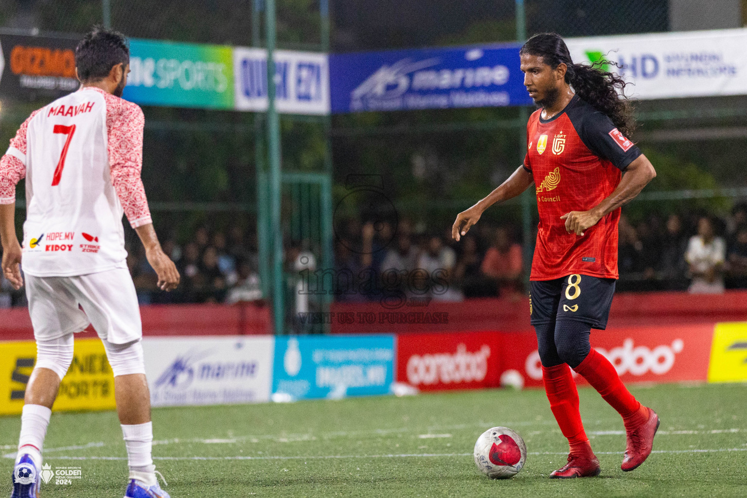 L Maavah vs L Gan in Day 7 of Golden Futsal Challenge 2024 was held on Saturday, 20th January 2024, in Hulhumale', Maldives Photos: Ismail Thoriq / images.mv