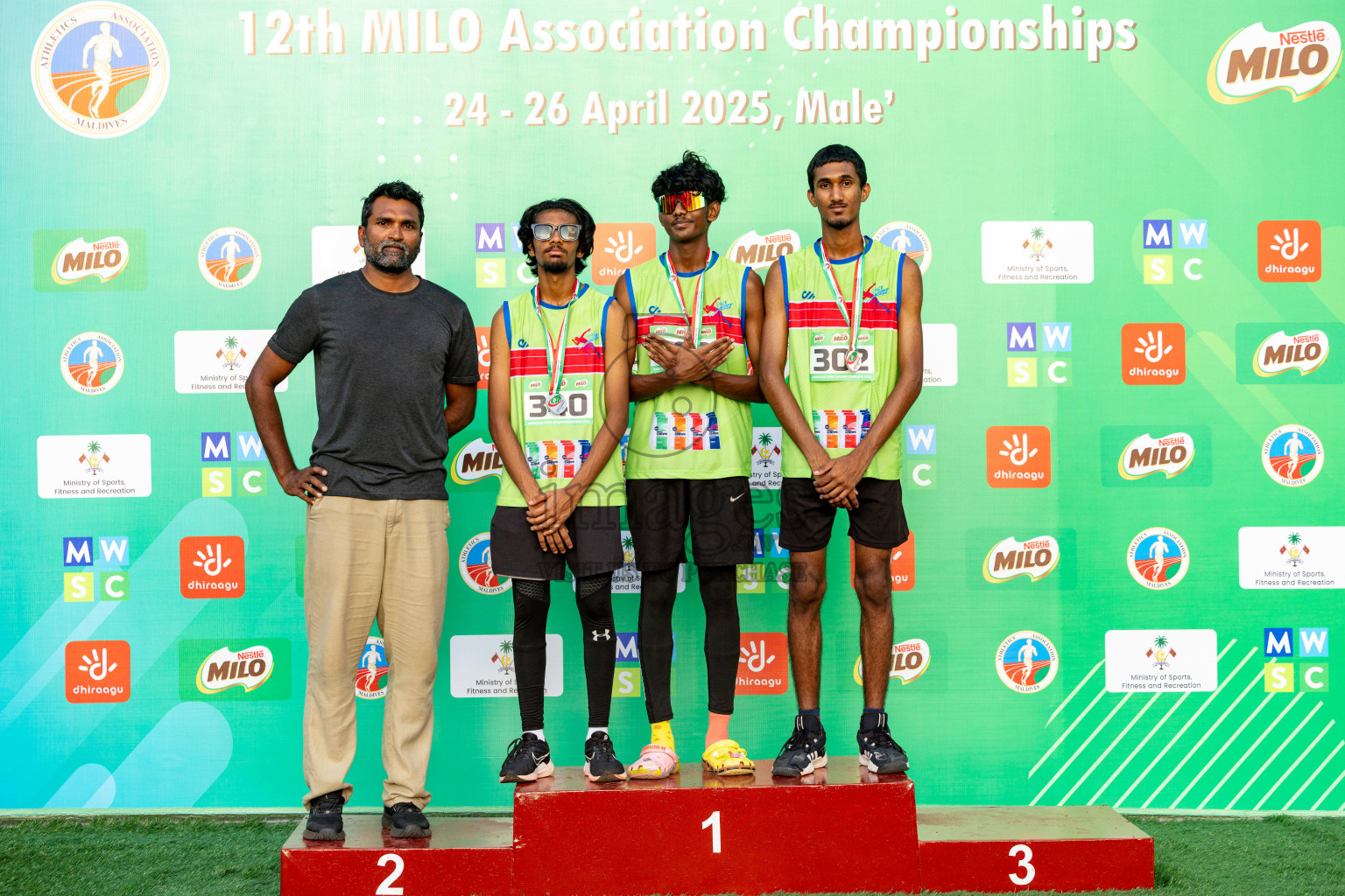 Day 2 of 12th Milo Association Championships was held in Ekuveni Track at Male', Maldives on Friday, 25th April 2025. Photos: Hassan Simah / images.mv
