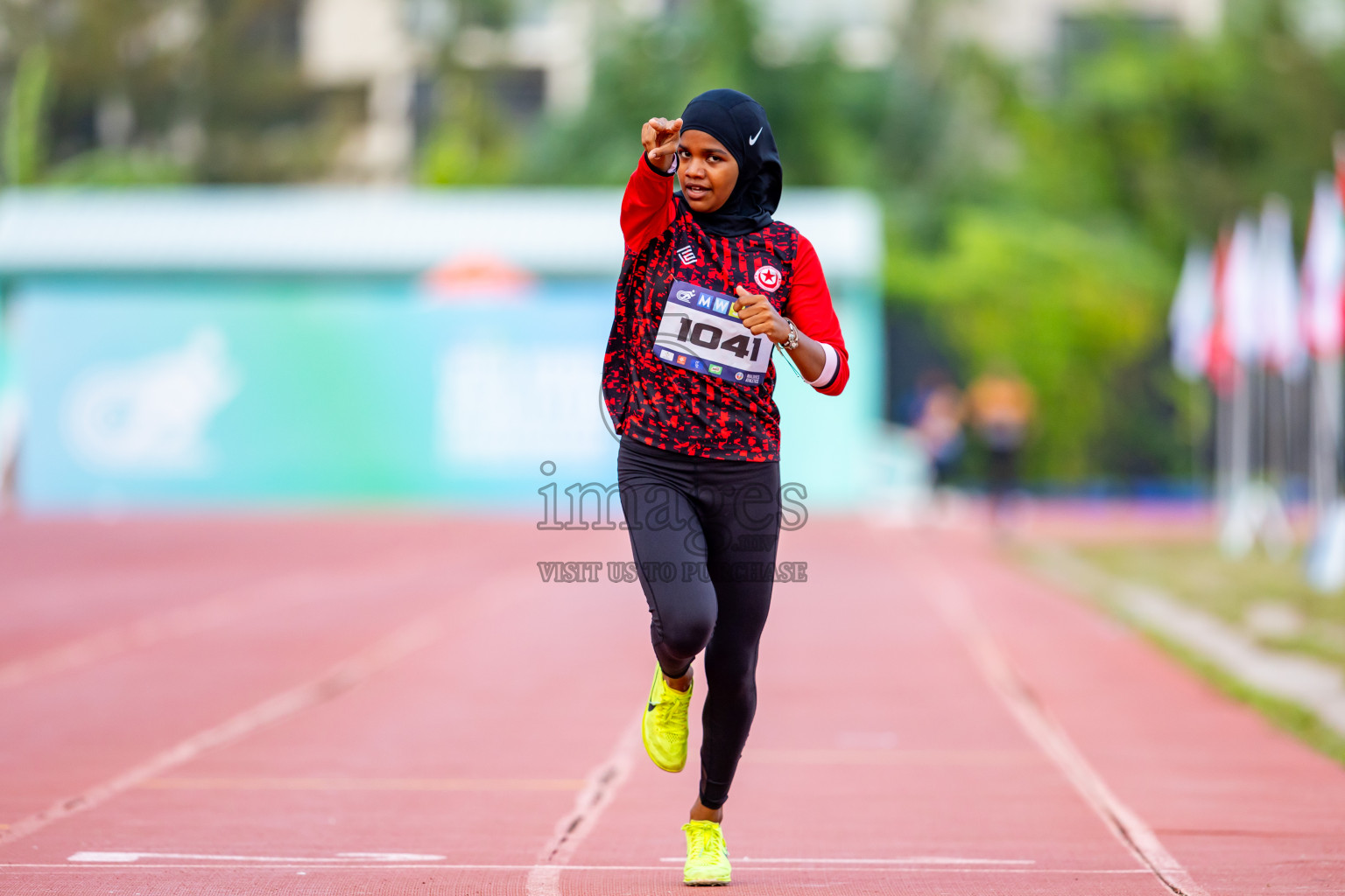 Day 5 of MWSC Interschool Athletics Championships 2024 held in Hulhumale Running Track, Hulhumale, Maldives on Wednesday, 13th November 2024. Photos by: Nausham Waheed / Images.mv