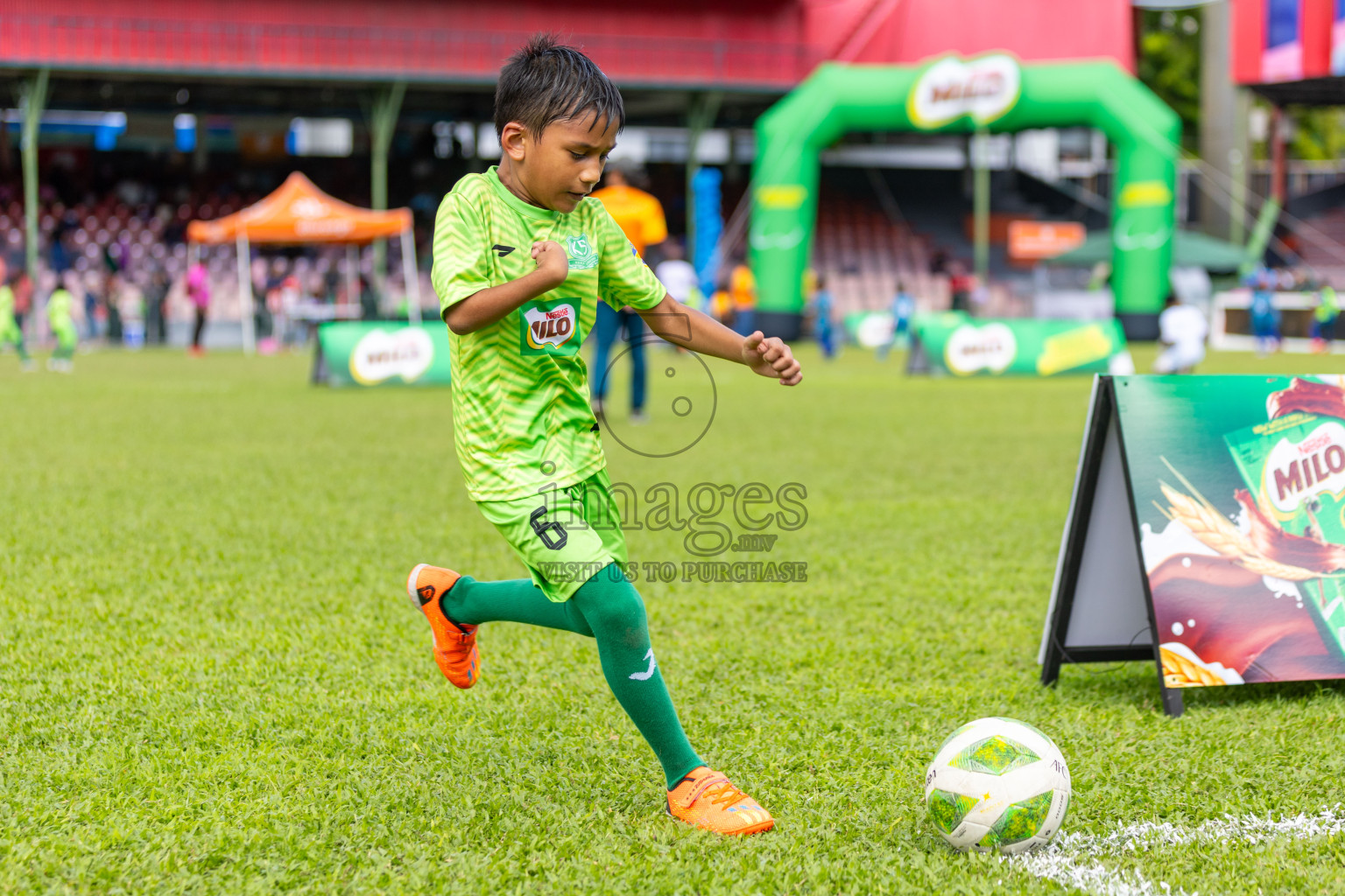 Day 2 of MILO Kids Football Fiesta was held at National Stadium in Male', Maldives on Saturday, 24th February 2024.