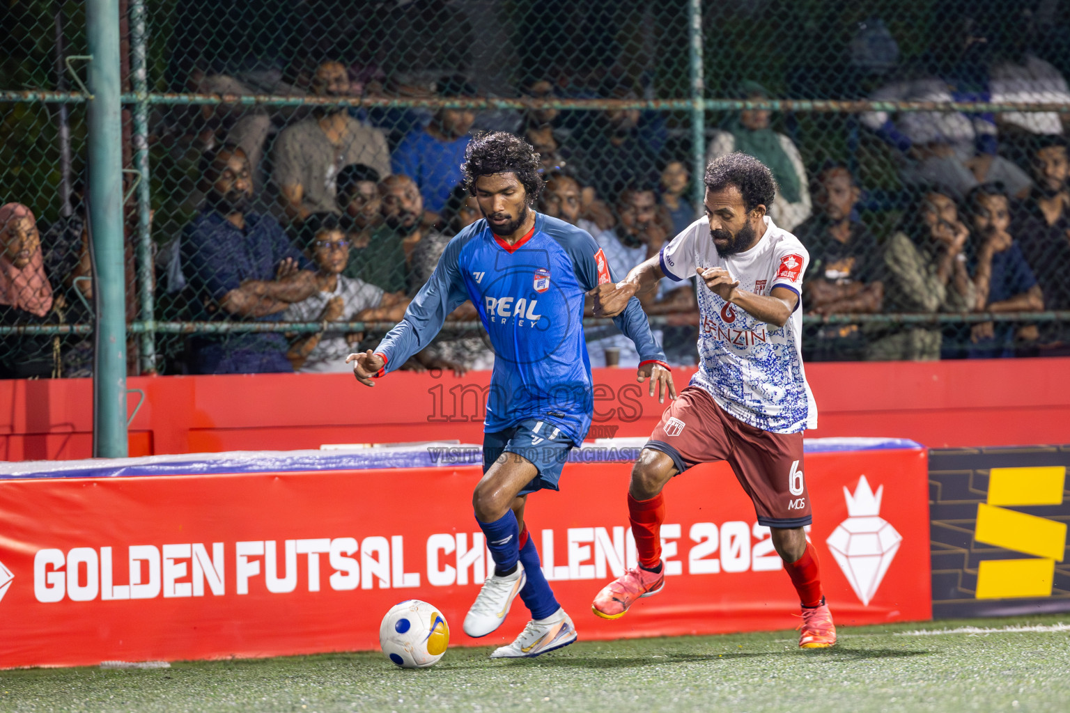 Th Dhiyamigili vs Th Vilufushi  in Day 6 of Golden Futsal Challenge 2025 on Friday, 6th January 2025, in Hulhumale', Maldives
Photos: Ismail Thoriq / images.mv