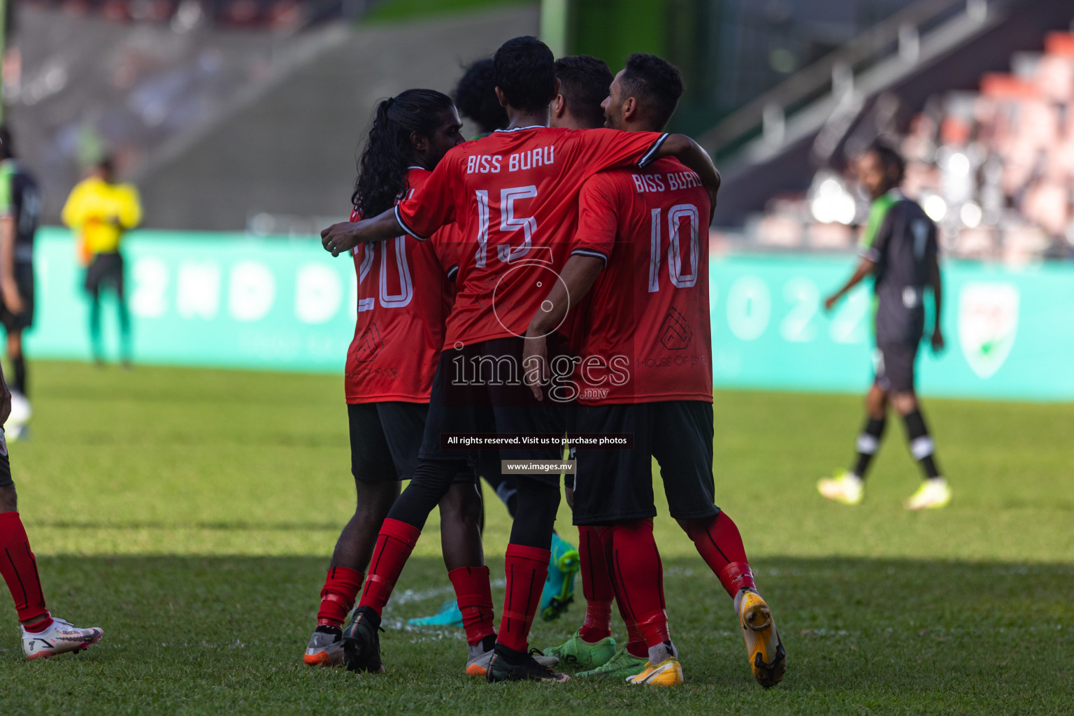 Biss Buru Sports vs JJ Sports Club  in 2nd Division 2022 on 14th July 2022, held in National Football Stadium, Male', Maldives Photos: Hassan Simah / Images.mv