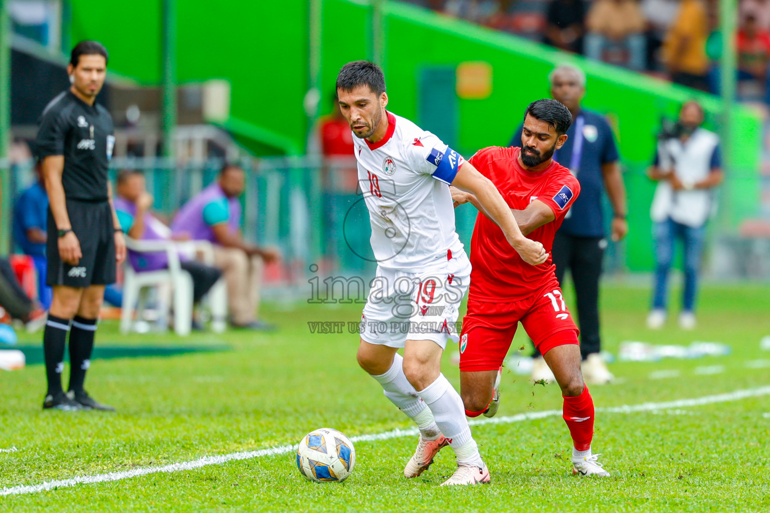Maldives vs Tajikistan in the AFC Asian Cup Saudi Arabia 2027 Qualifier was played in Male' Maldives on Tuesday, 14th October 2025. 
Photos: Raaif Yoosuf / images.mv