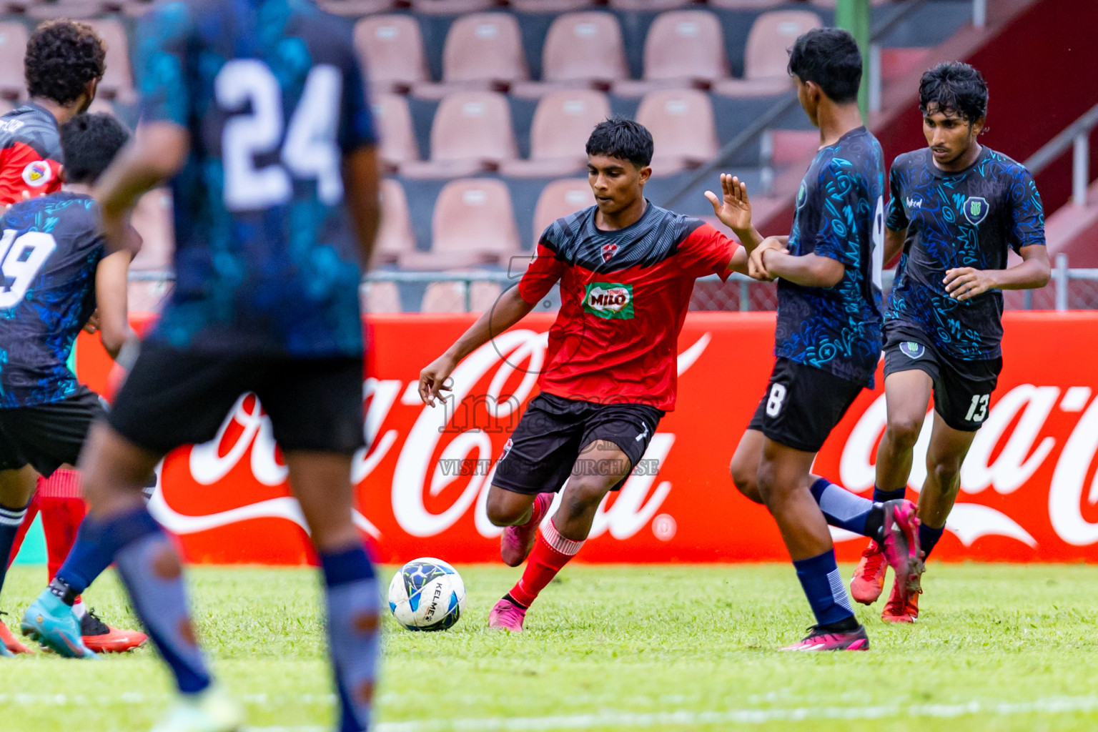 TC Sports Club vs Super United Sports in Day 5 of Under 19 Youth Championship 2024 was held at National Stadium in Male', Maldives on Sunday, 23rd June 2024. Photos: Nausham Waheed / images.mv