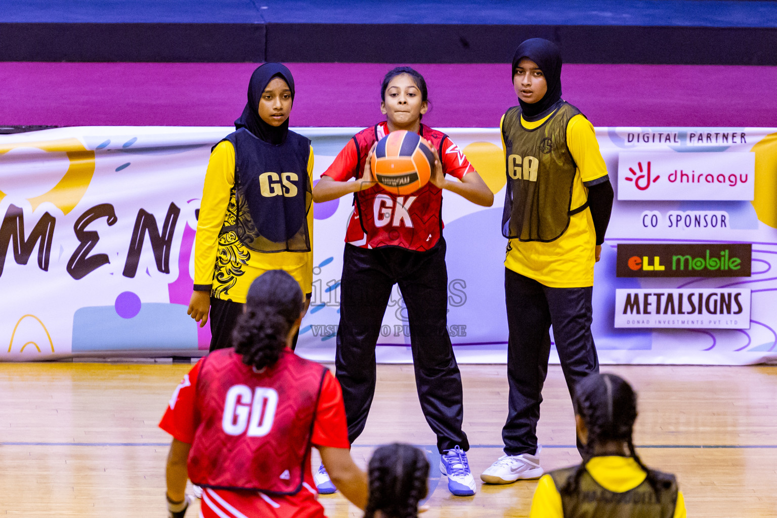 Day 12 of 25th Inter-School Netball Tournament was held in Social Center at Male', Maldives on Thursday, 22nd August 2024. Photos: Nausham Waheed / images.mv