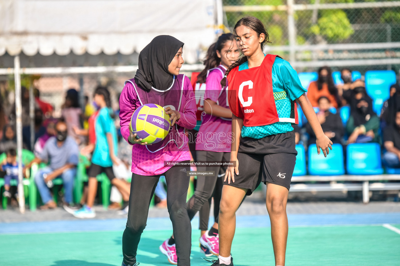 Day3 of Junior Netball Championship 2022 on 5 March 2022 held in Male', Maldives. Photos by Nausham Waheed.