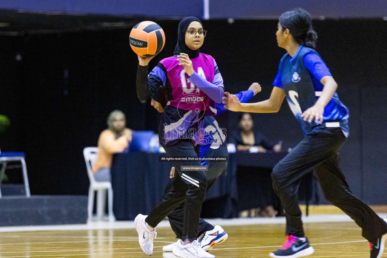 Day3 of 24th Interschool Netball Tournament 2023 was held in Social Center, Male', Maldives on 29th October 2023. Photos: Nausham Waheed, Mohamed Mahfooz Moosa / images.mv