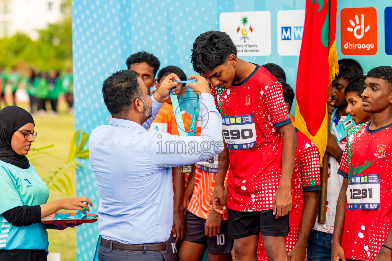 Day 6 of MWSC Interschool Athletics Championships 2024 held in Hulhumale Running Track, Hulhumale, Maldives on Thursday, 14th November 2024. Photos by: Nausham Waheed / Images.mv