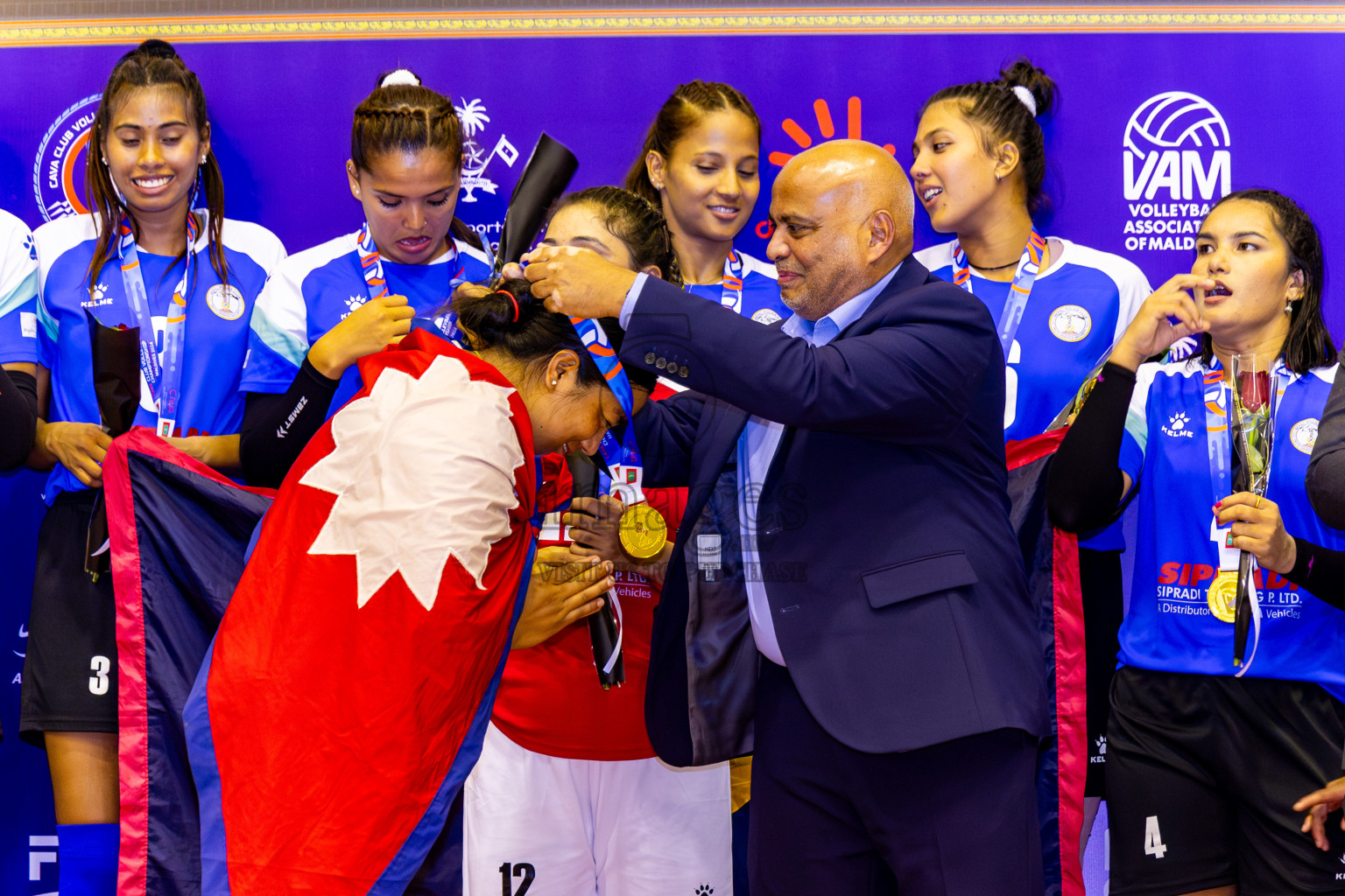 Nepal Police Club vs Humo VC in the Final of CAVA Woman's Volleyball Club Championship 2024 was held in Social Center, Male', Maldives on Saturday, 21st September 2024. Photos: Nausham Waheed / images.mv