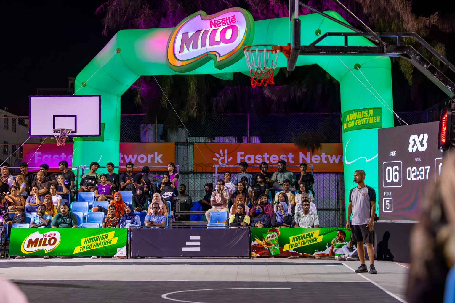 Final Day of MILO Ramadan 3x3 Challenge 2024 was held in Ekuveni Outdoor Basketball Court at Male', Maldives on Tuesday, 19th March 2024.
Photos: Ismail Thoriq / images.mv