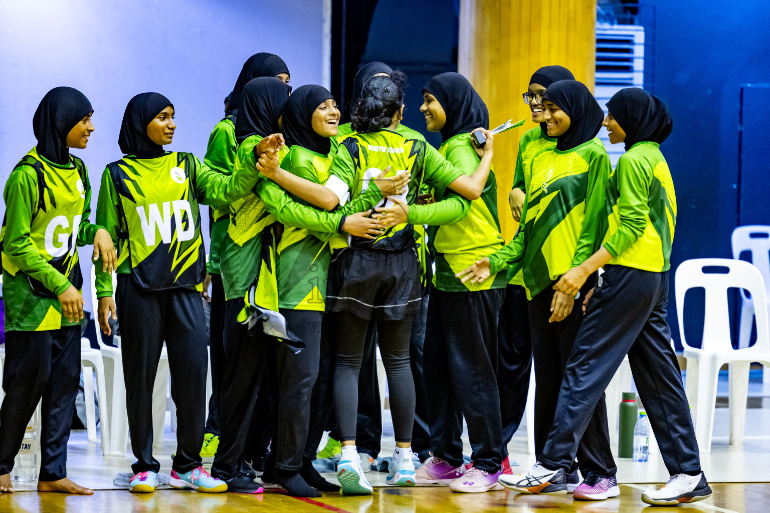 Day 3 of 25th Inter-School Netball Tournament was held in Social Center at Male', Maldives on Sunday, 11th August 2024. Photos: Nausham Waheed / images.mv