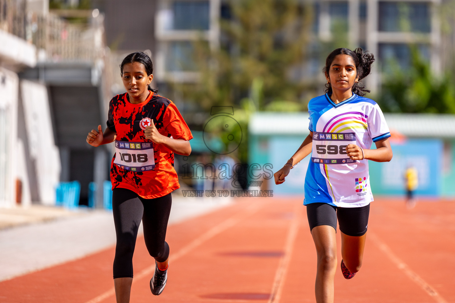 Day 2 of MWSC Interschool Athletics Championships 2024 held in Hulhumale Running Track, Hulhumale, Maldives on Sunday, 10th November 2024. 
Photos by:  Hassan Simah / Images.mv