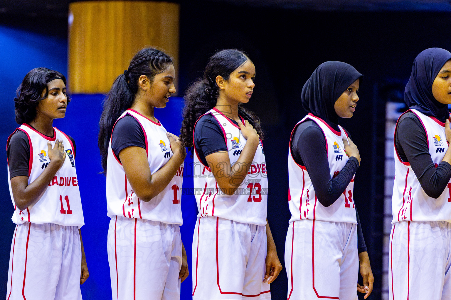 Maldives vs Bangladesh in Day 1 of Under 16 Woman's Asian Cup SABA Qualifiers 2025 was held in Social Center, Male', Maldives on 12th June 2025. Photos: Nausham Waheed / images.mv