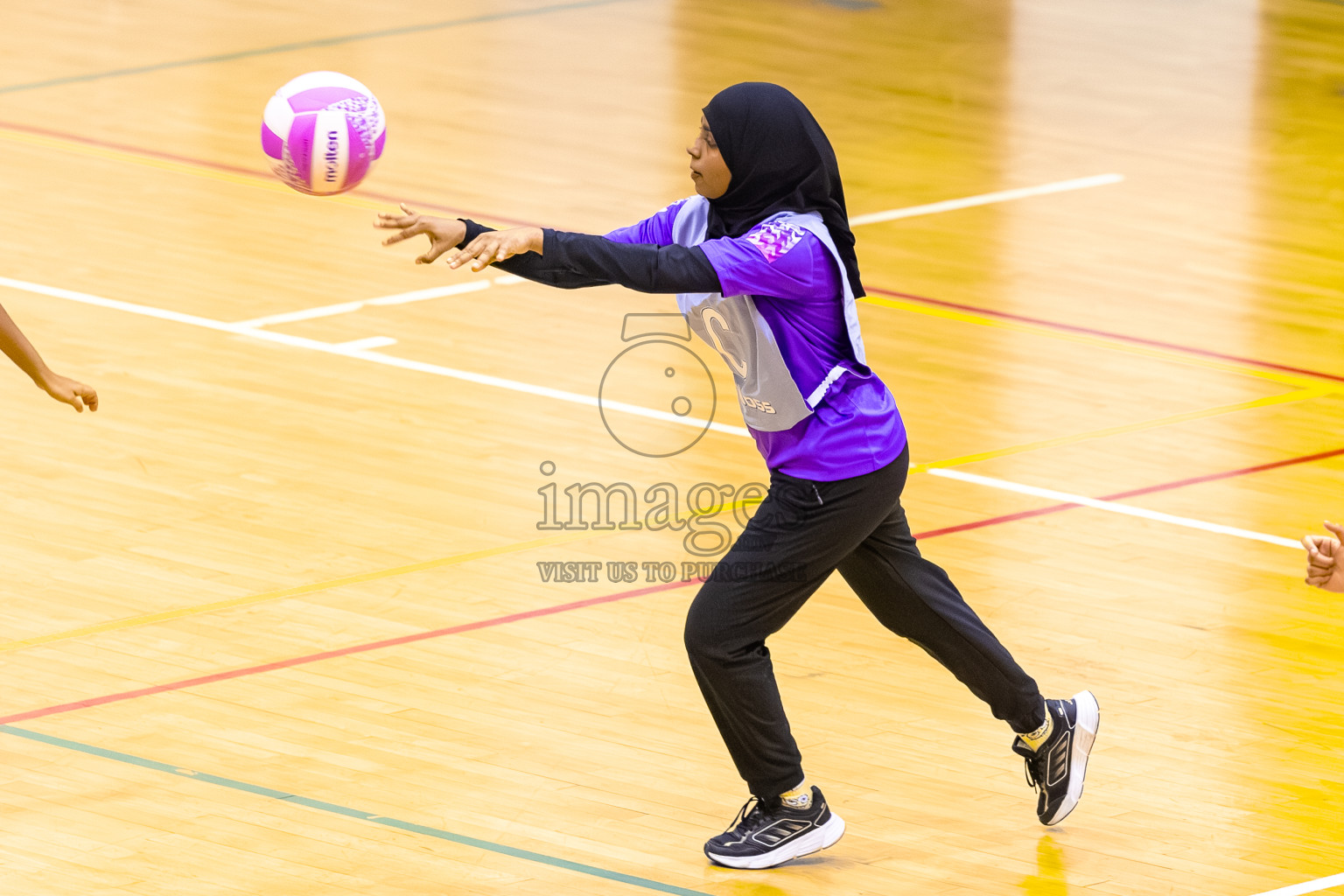 Day 9 of 24th Milo Netball Association Championship was held in Social Center at Male', Maldives on Tuesday, 9th September 2025. Photos: Mohamed Mahfooz Moosa / images.mv
