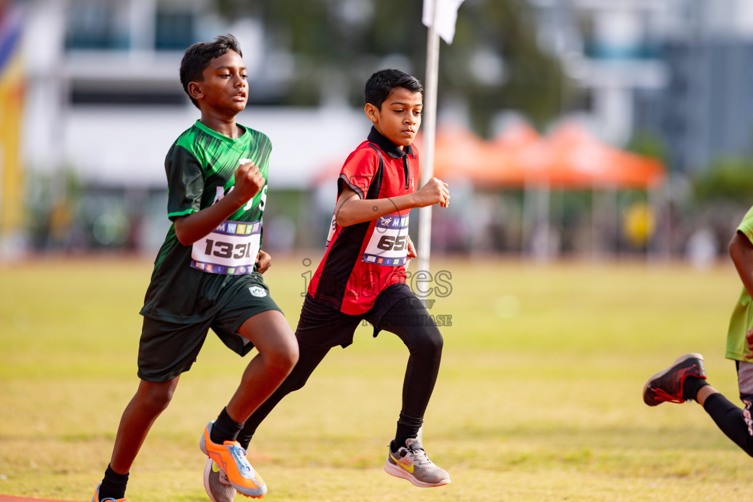 Day 3 of MWSC Interschool Athletics Championships 2024 held in Hulhumale Running Track, Hulhumale, Maldives on Monday, 11th November 2024. 
Photos by: Hassan Simah / Images.mv