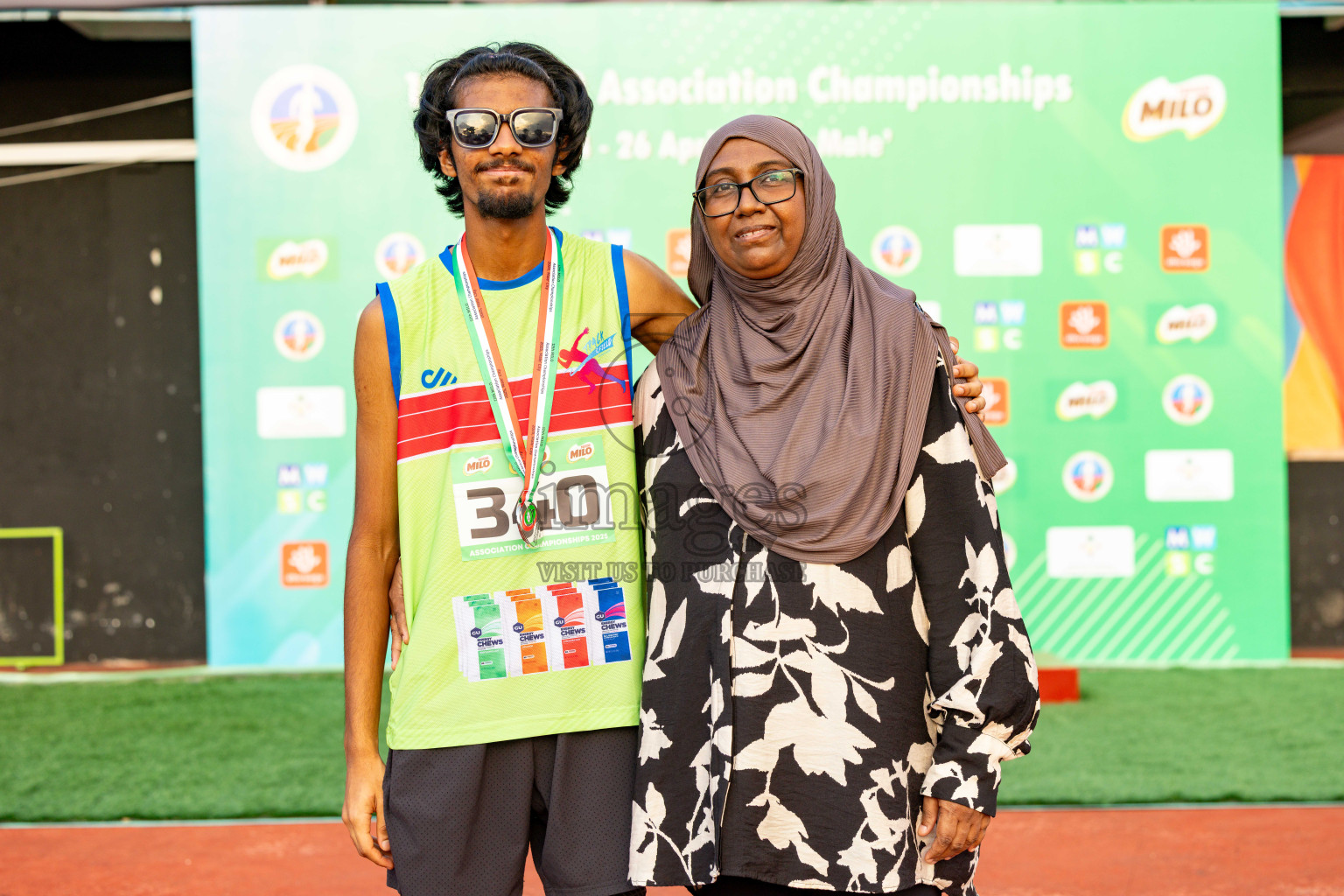 Day 2 of 12th Milo Association Championships was held in Ekuveni Track at Male', Maldives on Friday, 25th April 2025. Photos: Hassan Simah / images.mv
