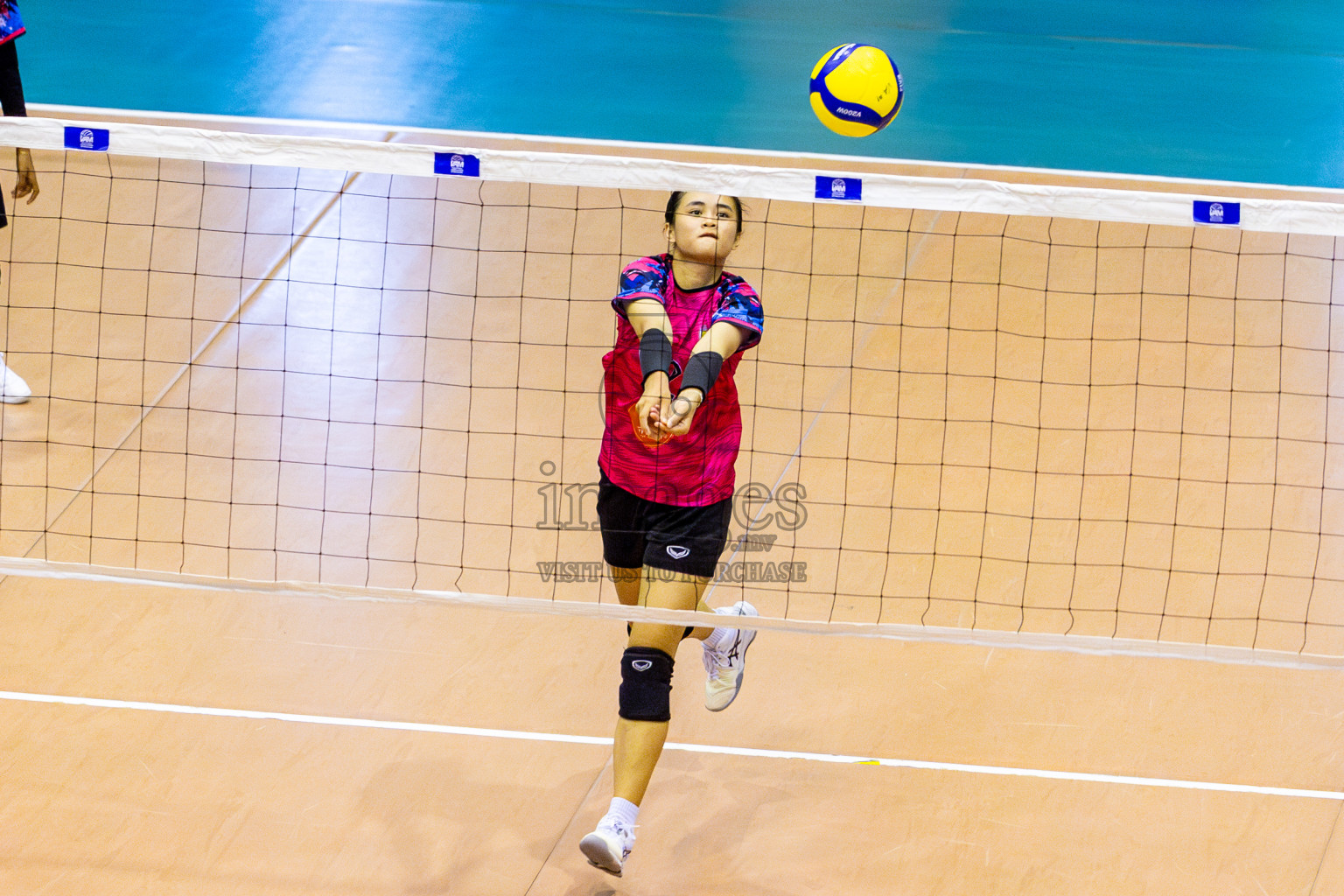 Good Games Sports Academy vs Volleyball Youth New Generation in Day 5 of Women's Division of VAM Cup 2025 held in Male', Maldives on Sunday, 13th April 2025 at Social Center Indoor Hall Photos By: Nausham Waheed / images.mv