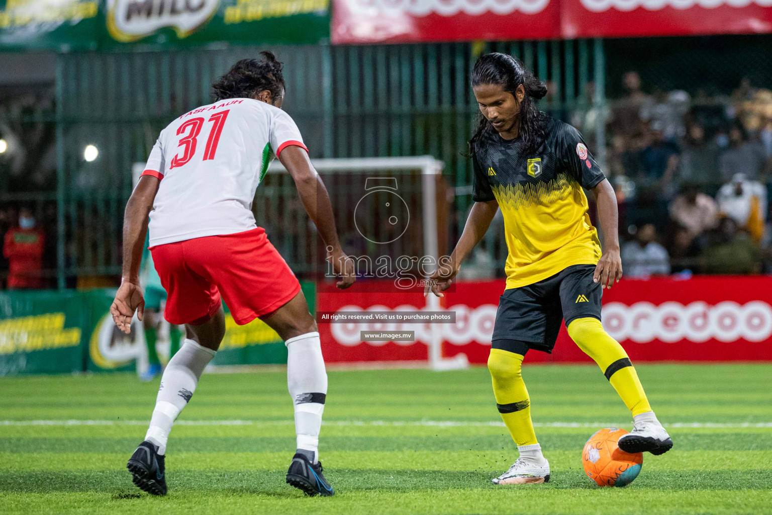 Team FSM Vs Prisons Club in the Semi Finals of Club Maldives 2021 held in Hulhumale, Maldives on 15 December 2021. Photos: Shuu Abdul Sattar / images.mv