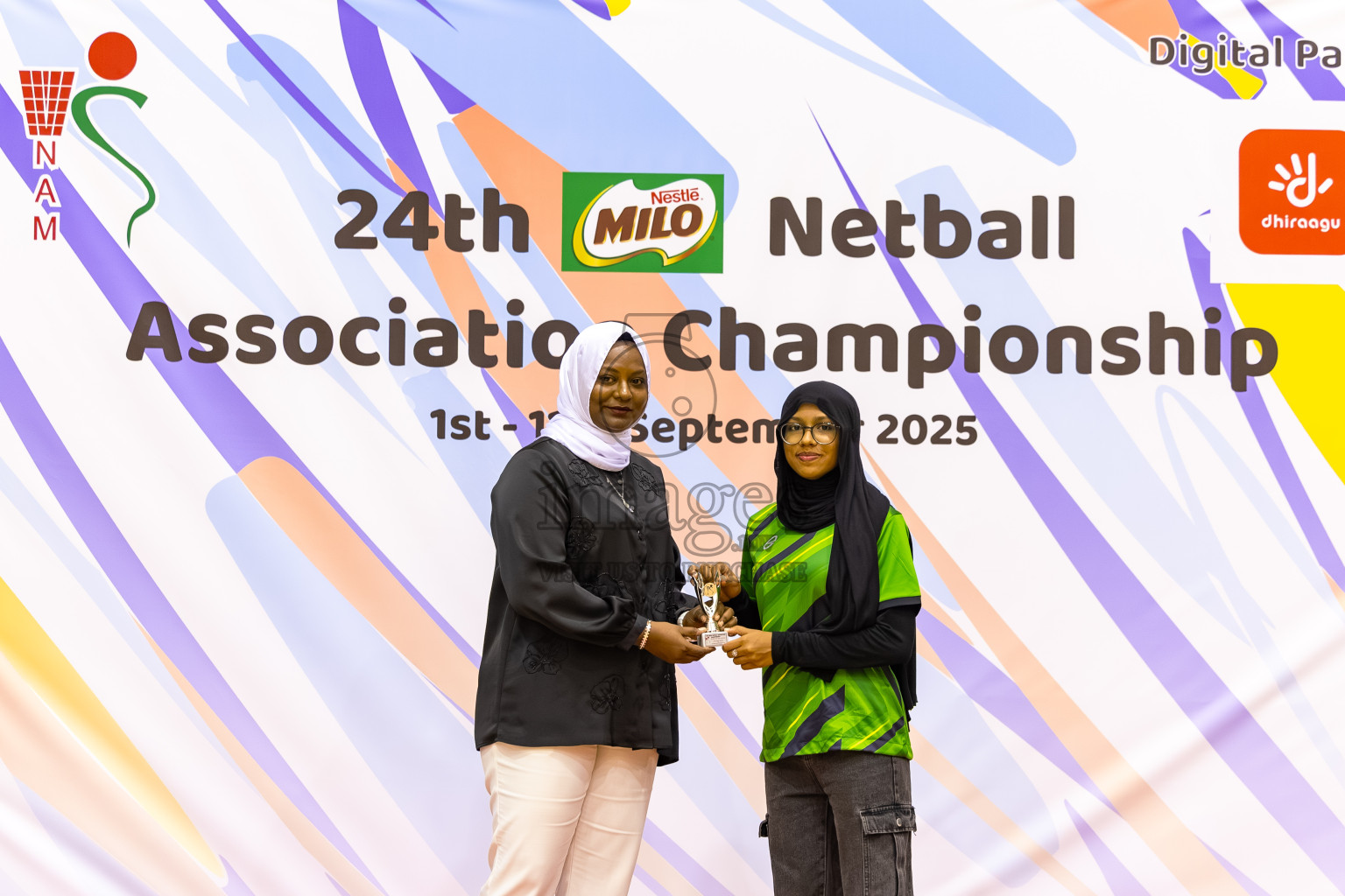 C Matrix vs KYRC in the Final of 24th Milo Netball Association Championship was held in Social Center at Male', Maldives on Thursday, 11th September 2025. Photos: Mohamed Mahfooz Moosa / images.mv