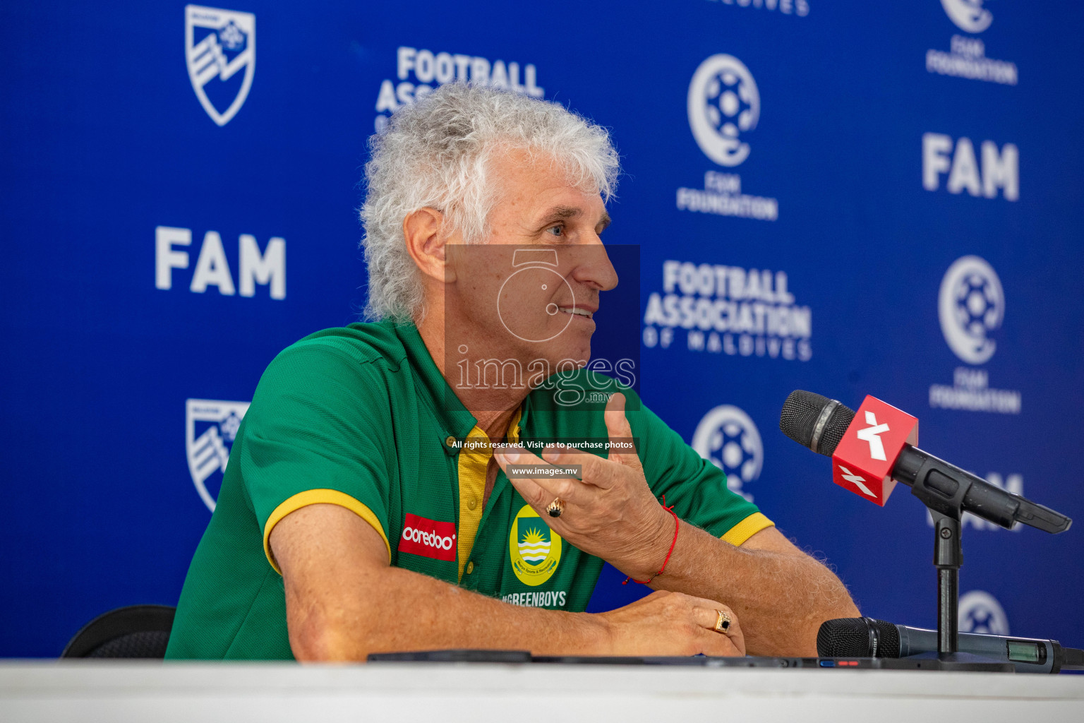 Charity Shield 2023 Pre Match Press Conference held in National Football Stadium, Male', Maldives Photos: Nausham Waheed / Images.mv