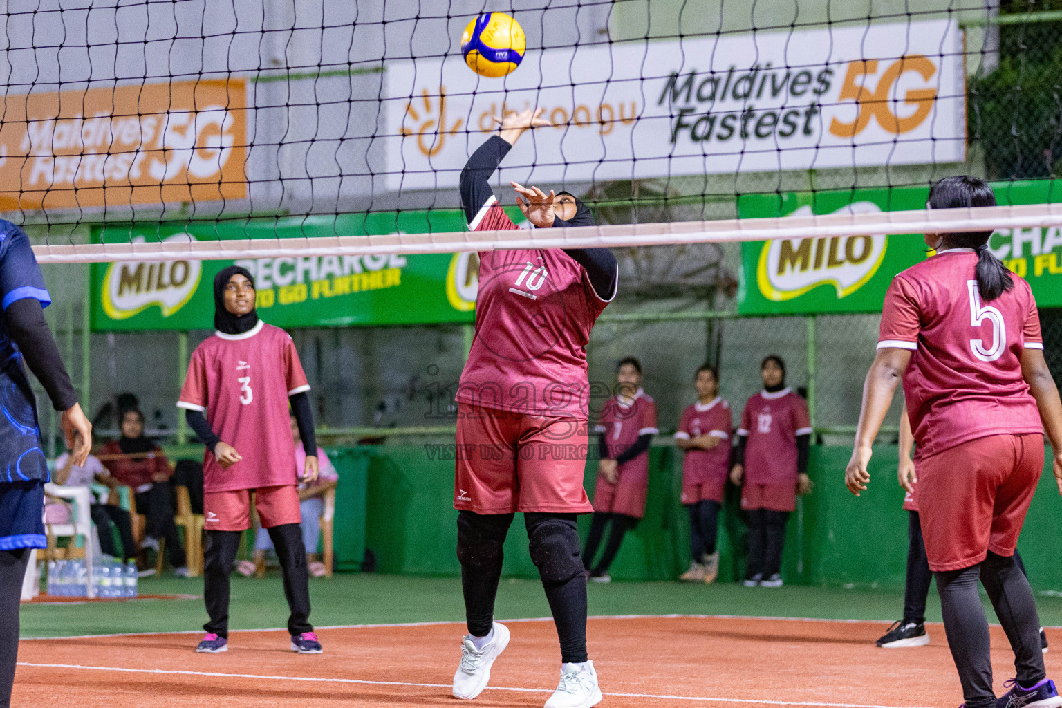 Island Ocean Club vs Club Rising Star Academy in Milo National Junior Volleyball Championship 2025 Day 3 was held on Monday, 24th November 2025 at Ekuveni Turf Court Male', Maldives. Photos: Areef Adam / images.mv