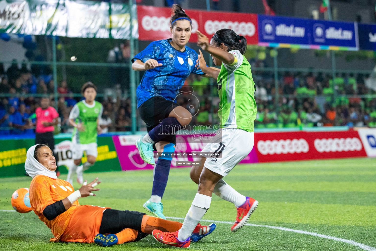 orts Limited vs WAMCO - in the Finals 18/30 Women's Futsal Fiesta 2021 held in Hulhumale, Maldives on 18 December 2021. Photos by Shuu Abdul Sattar