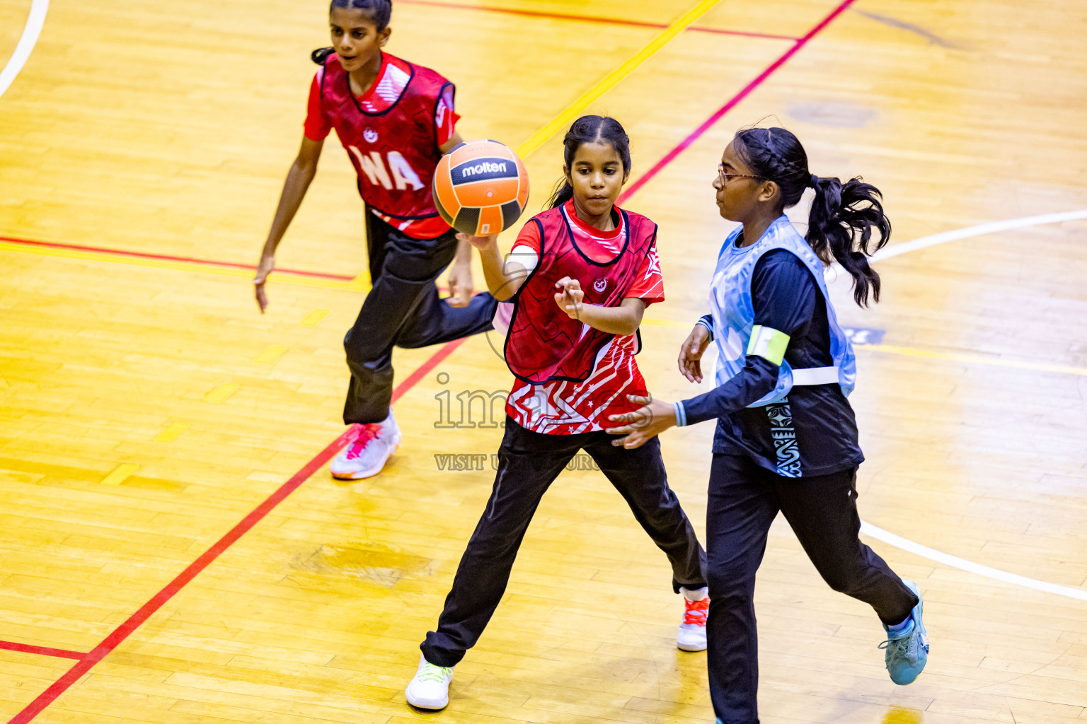 Day 10 of 25th Inter-School Netball Tournament was held in Social Center at Male', Maldives on Tuesday, 20th August 2024. Photos: Nausham Waheed / images.mv