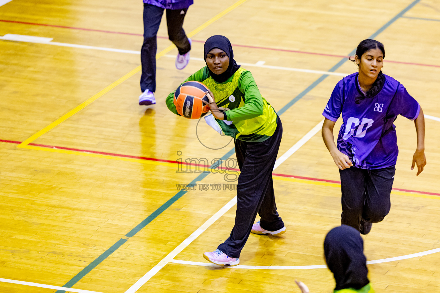 Day 7 of 25th Inter-School Netball Tournament was held in Social Center at Male', Maldives on Saturday, 17th August 2024. Photos: Nausham Waheed / images.mv