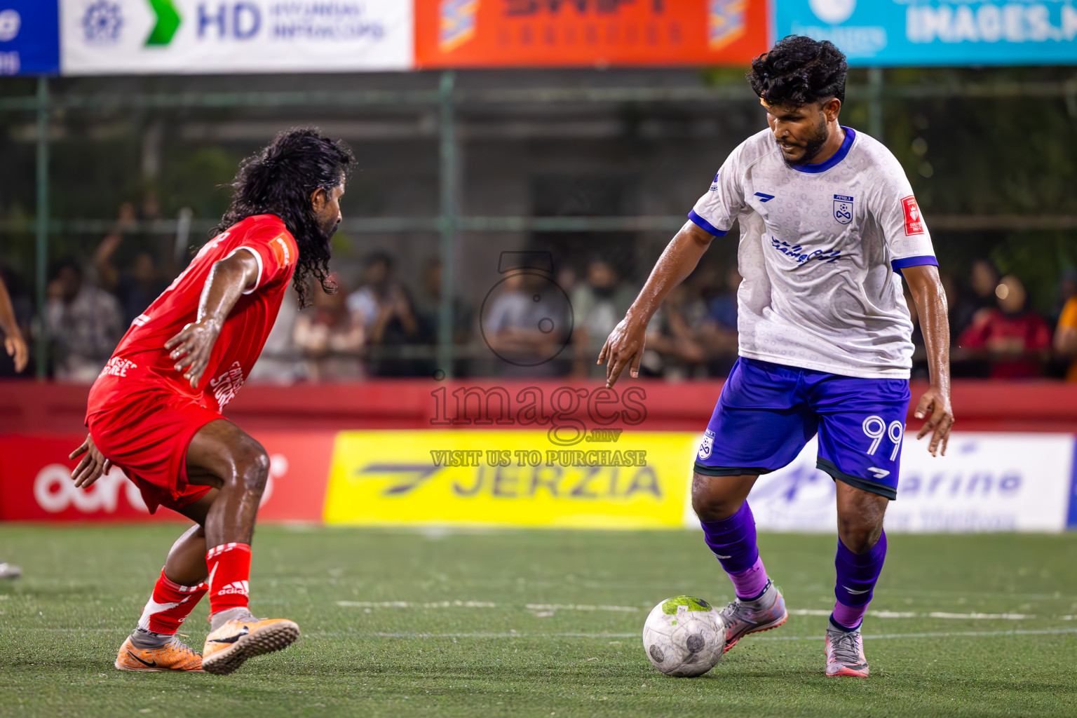 F Dharanboodhoo vs F Bilehdhoo in Day 24 of Golden Futsal Challenge 2024 was held on Wednesday , 7th February 2024 in Hulhumale', Maldives
Photos: Ismail Thoriq / images.mv