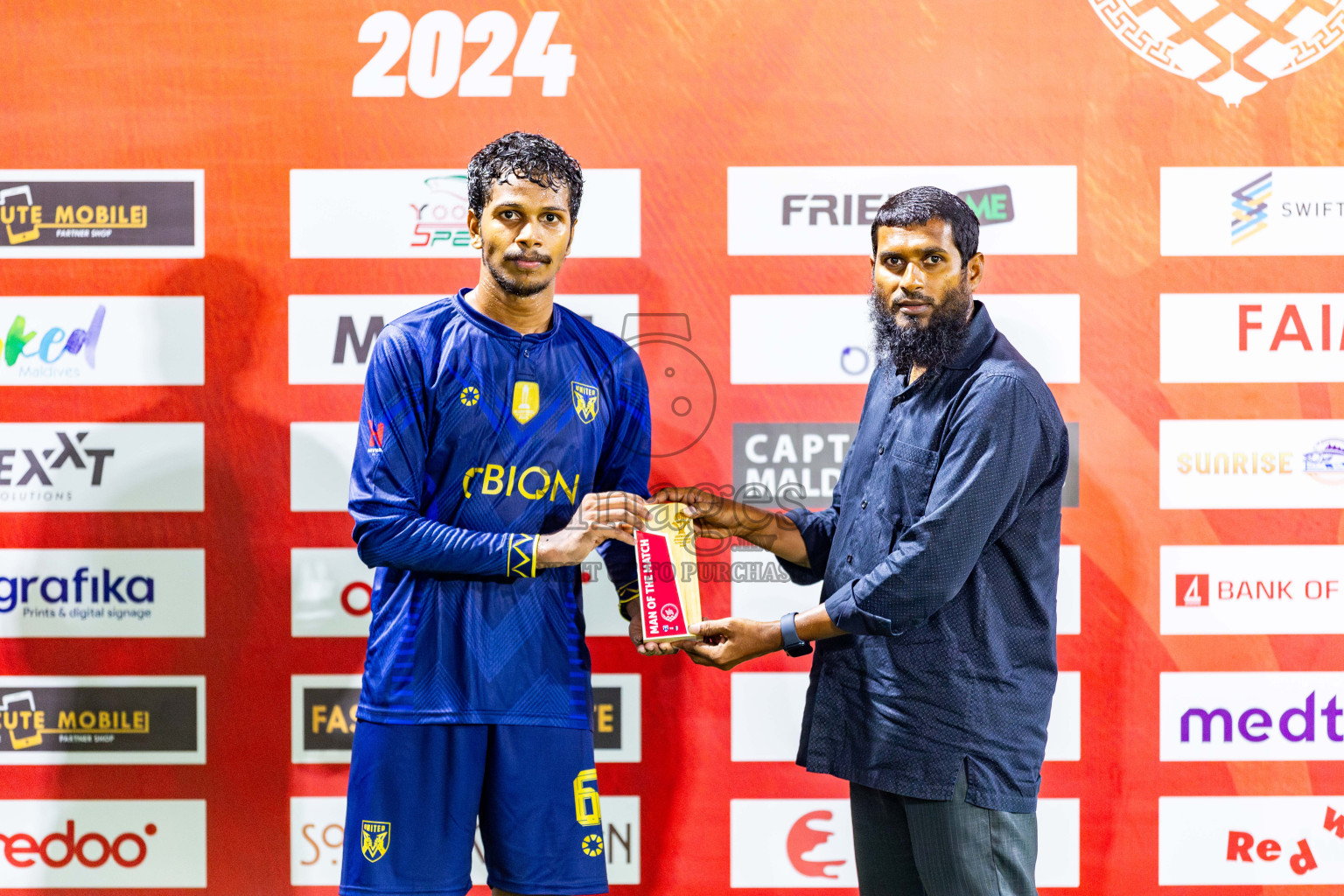 United V vs Nala Brothers in Day 5 of Eydhafushi Futsal Cup 2024 was held on Friday, 12th April 2024, in B Eydhafushi, Maldives Photos: Nausham Waheed / images.mv