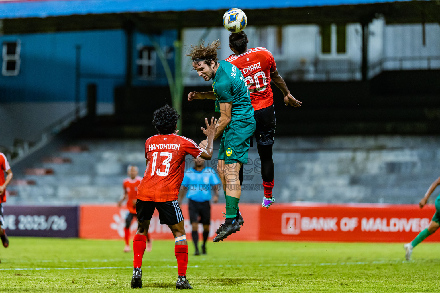 Maziya Sports & Recreation vs TC Sports Club in Dhivehi Premier League 2025/26 held in National Football Stadium, Male', Maldives on Wednesday, 24th September 2025. Photos: Areef Adam / Images.mv