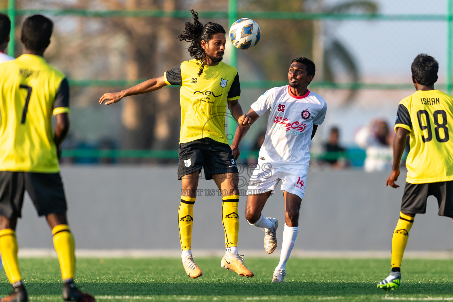 Kanmathi Juniors vs Furious SC from Manadhoo Council Cup 2024 in N Manadhoo Maldives on Monday, 19th February 2023. Photos: Nausham Waheed / images.mv