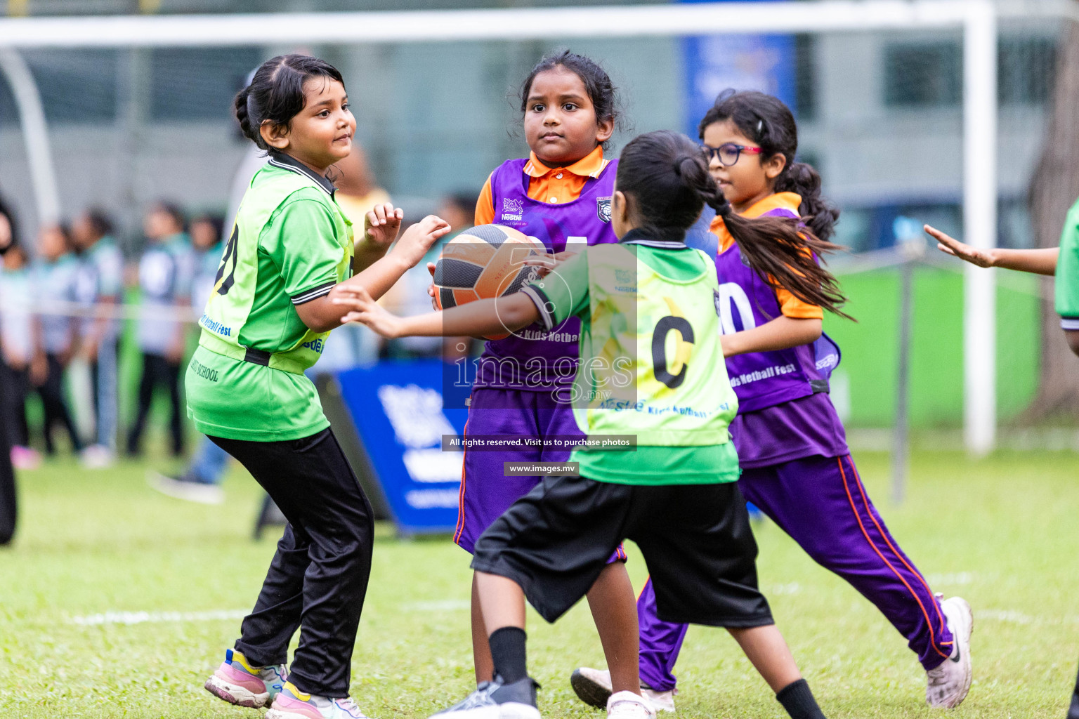 Day 2 of Nestle' Kids Netball Fiesta 2023 held in Henveyru Stadium, Male', Maldives on Thursday, 1st December 2023. Photos by Nausham Waheed / Images.mv