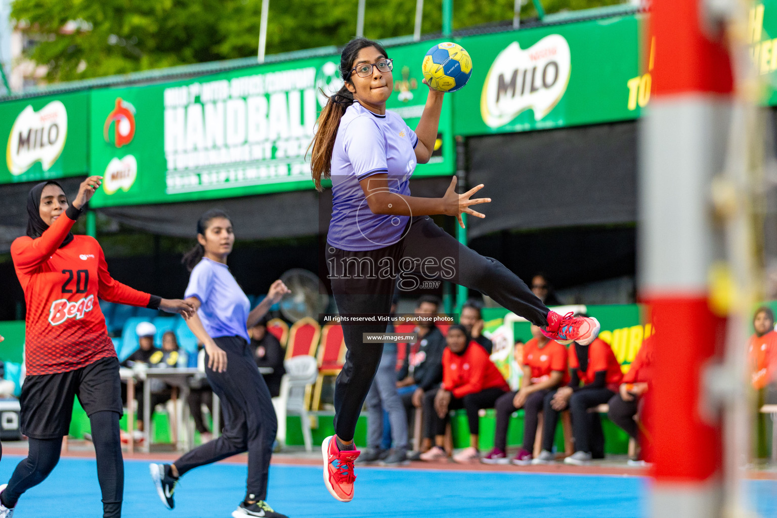Day 4 of 7th Inter-Office/Company Handball Tournament 2023, held in Handball ground, Male', Maldives on Monday, 18th September 2023 Photos: Nausham Waheed/ Images.mv