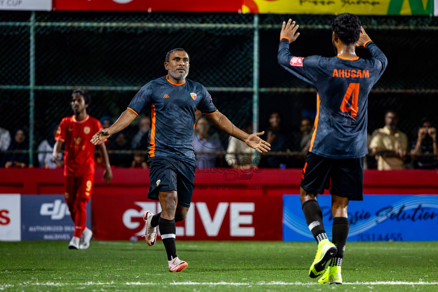 GA Dhevvadhoo vs GA Maamendhoo in Day 14 of Golden Futsal Challenge 2025 was held on Saturday, 18th January 2025, in Hulhumale', Maldives. Photos: Nausham Waheed / images.mv